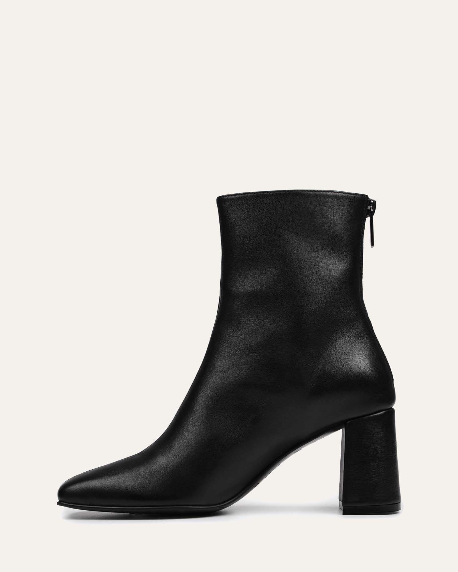 NEVADA MID ANKLE BOOTS BLACK LEATHER - Image 6