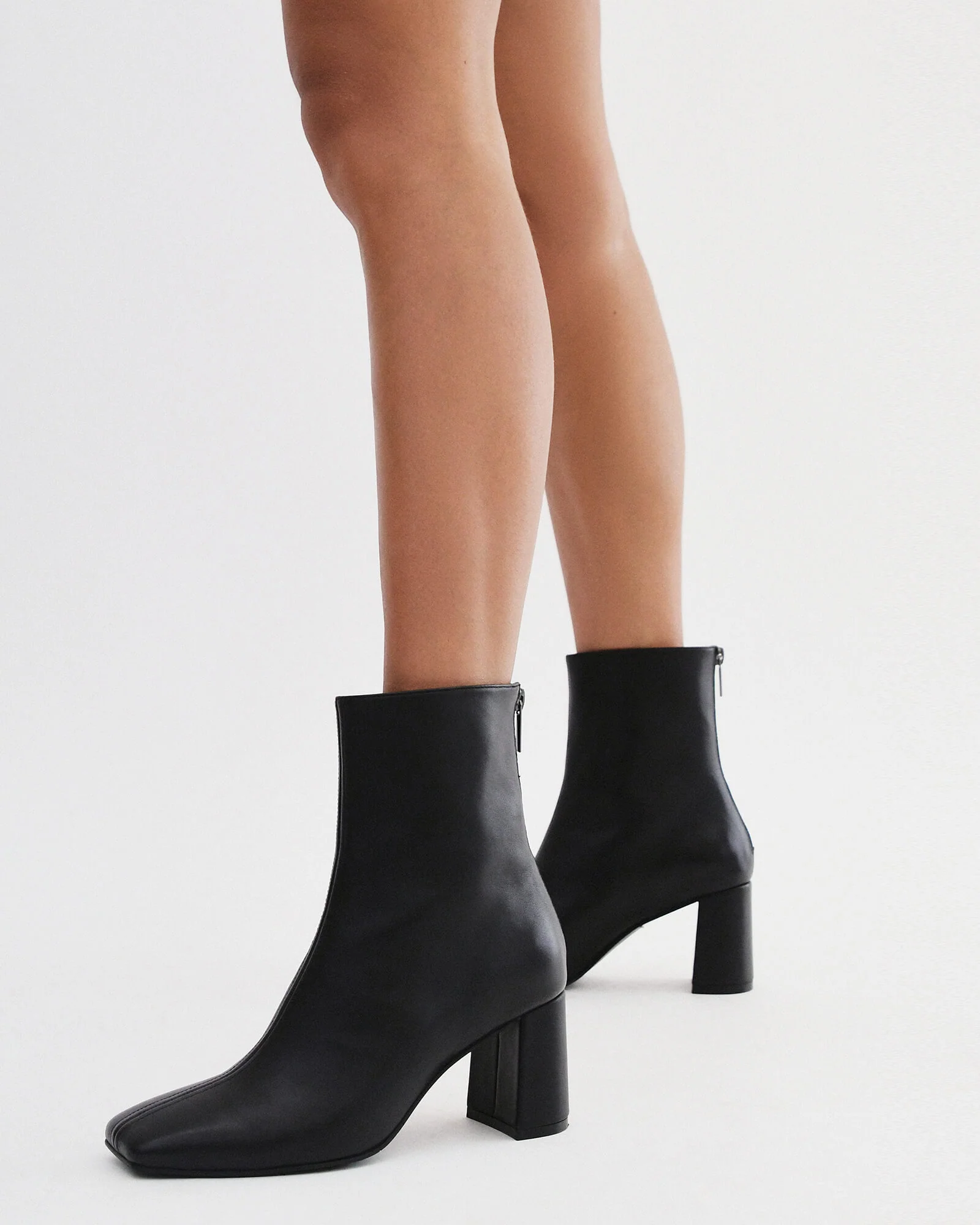 NEVADA MID ANKLE BOOTS BLACK LEATHER - Image 7