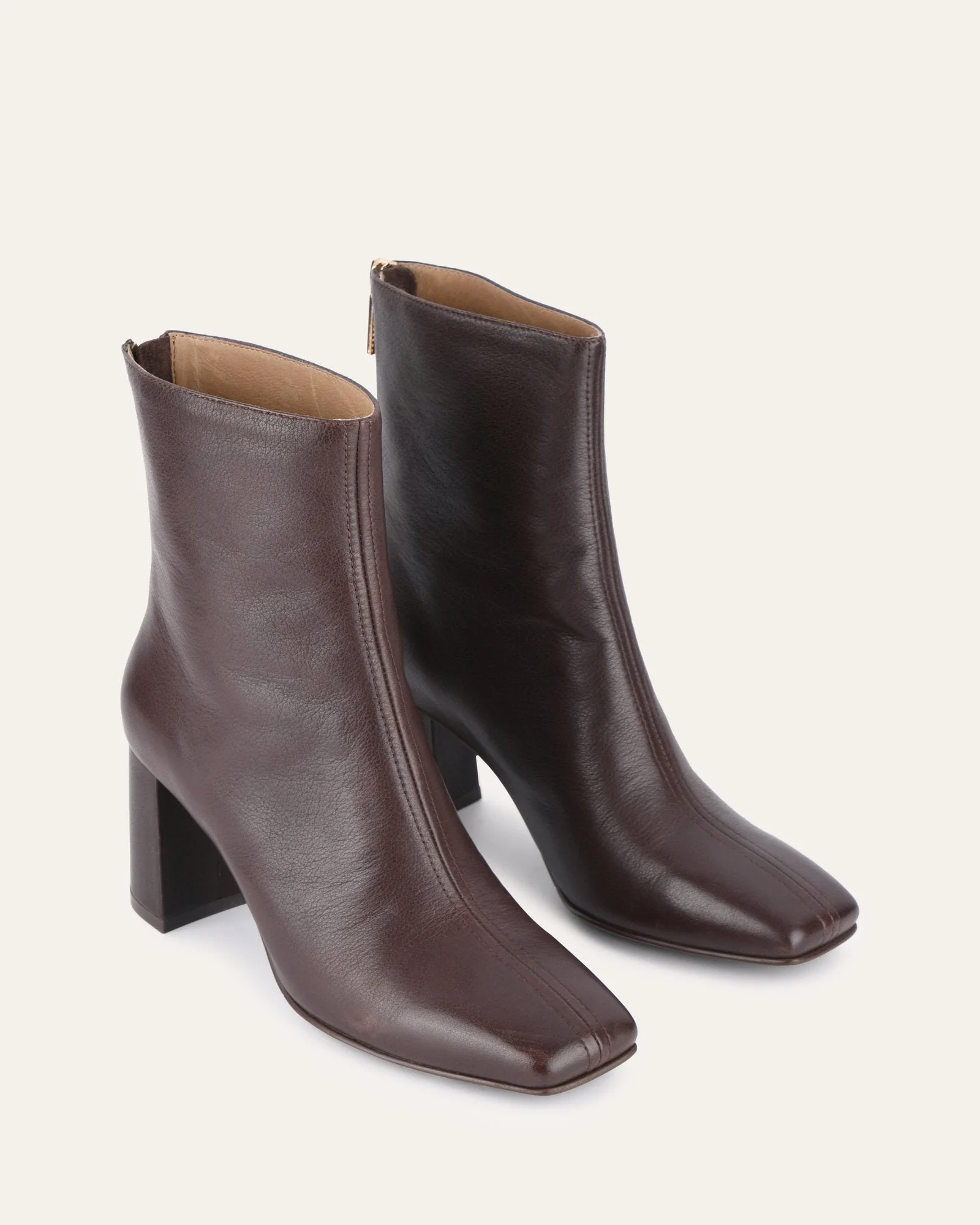 NEVADA MID ANKLE BOOTS CHOCOLATE LEATHER - Image 3