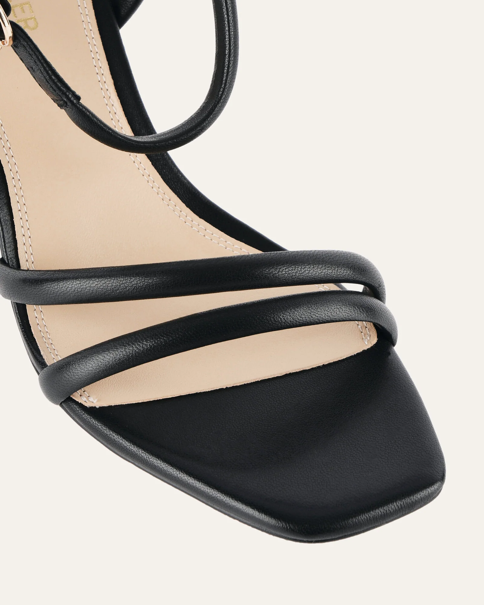 NINO HIGH HEEL SANDALS BLACK LEATHER - Image 4