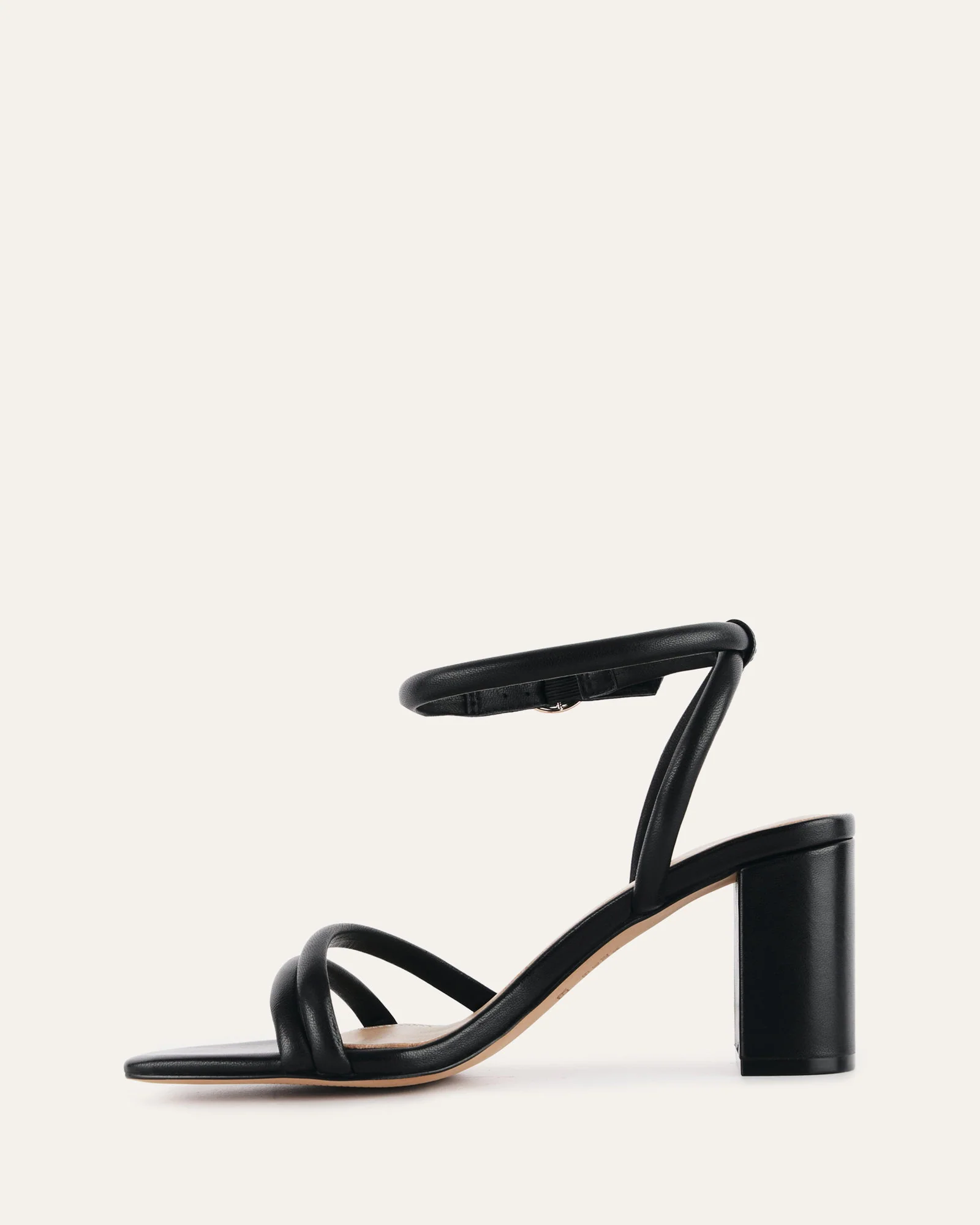 NINO HIGH HEEL SANDALS BLACK LEATHER - Image 6