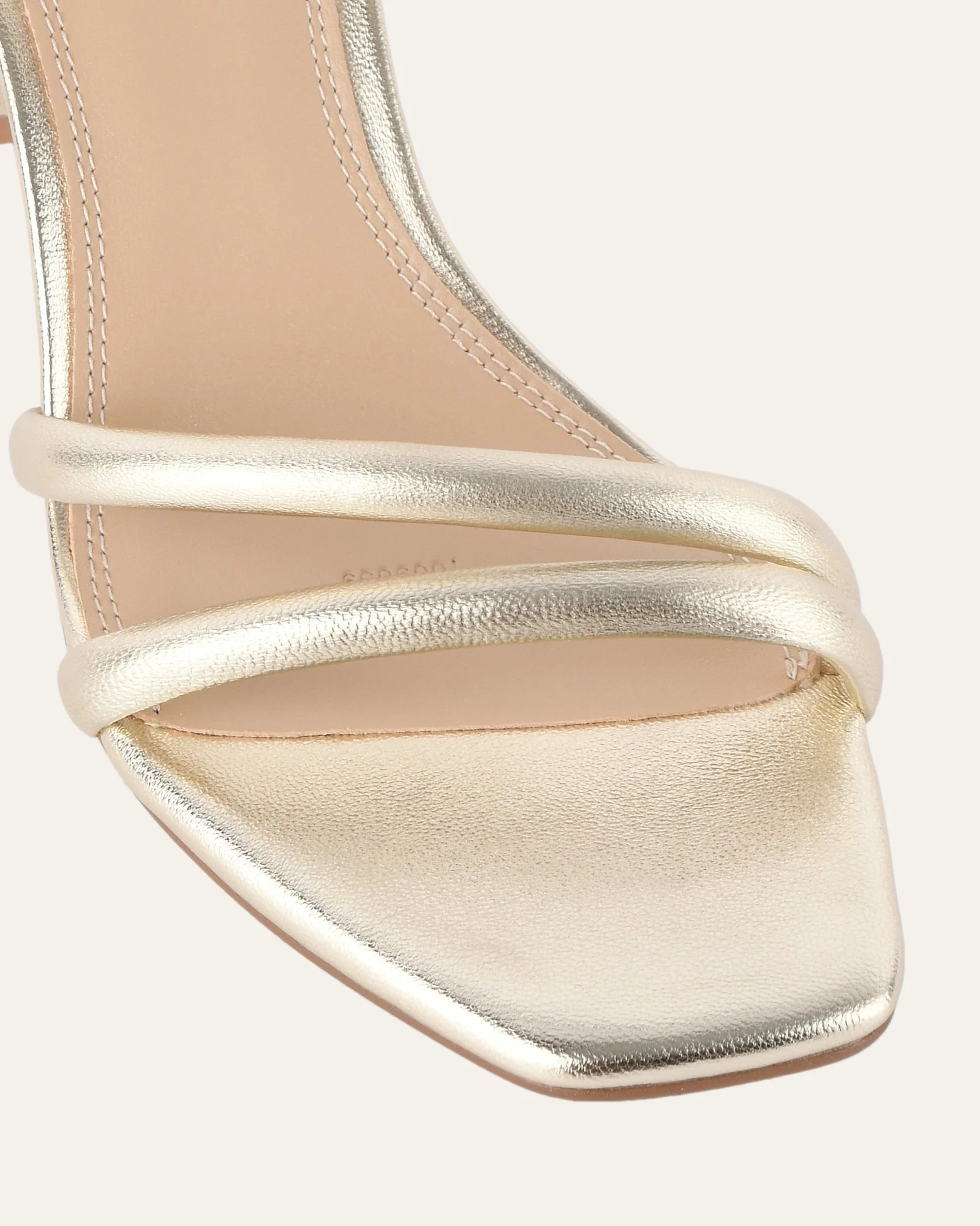 NINO HIGH HEEL SANDALS SOFT GOLD LEATHER - Image 4