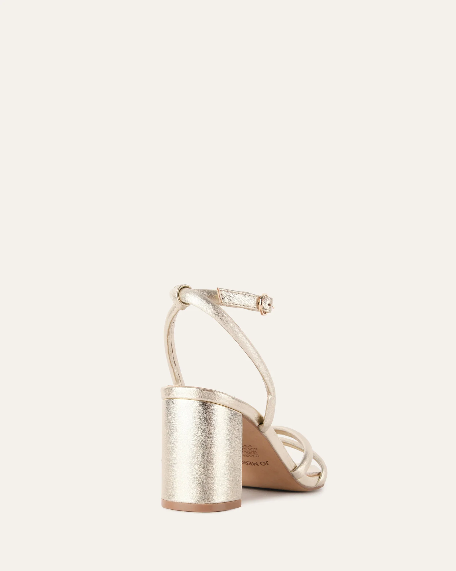 NINO HIGH HEEL SANDALS SOFT GOLD LEATHER - Image 5