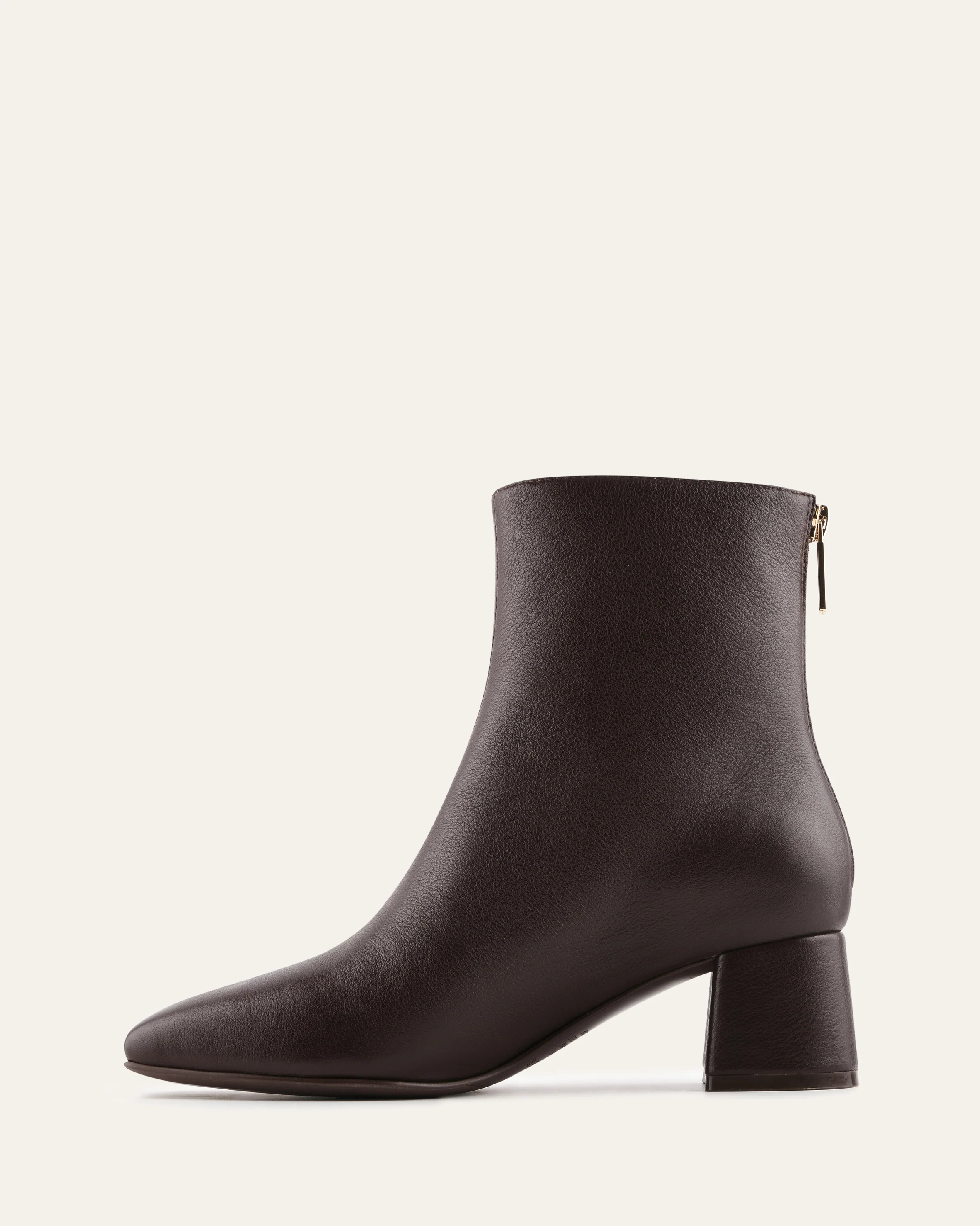 NORI MID ANKLE BOOTS BITTER CHOC LEATHER - Image 5