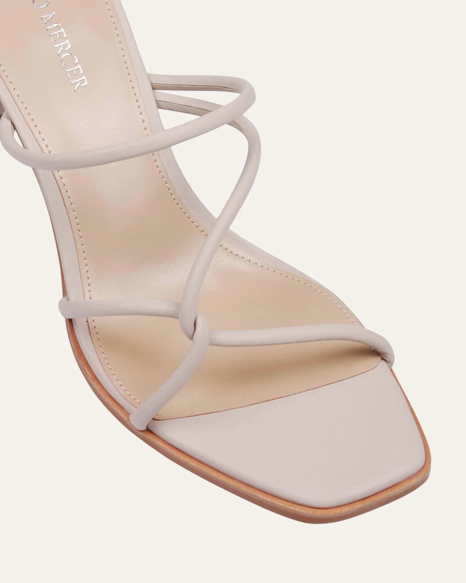 NOVI MID HEEL SANDALS BONE LEATHER - Image 5