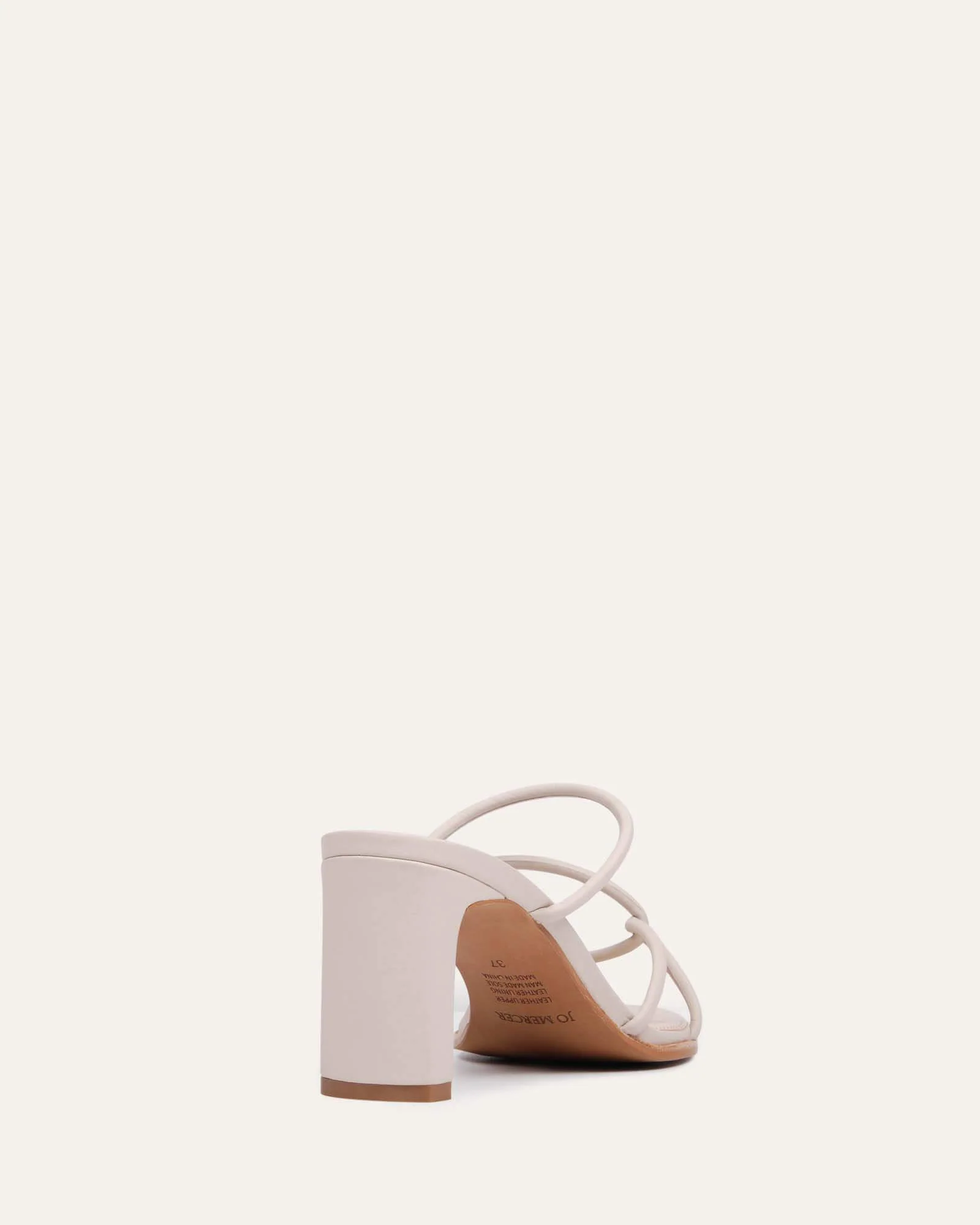 NOVI MID HEEL SANDALS BONE LEATHER - Image 6