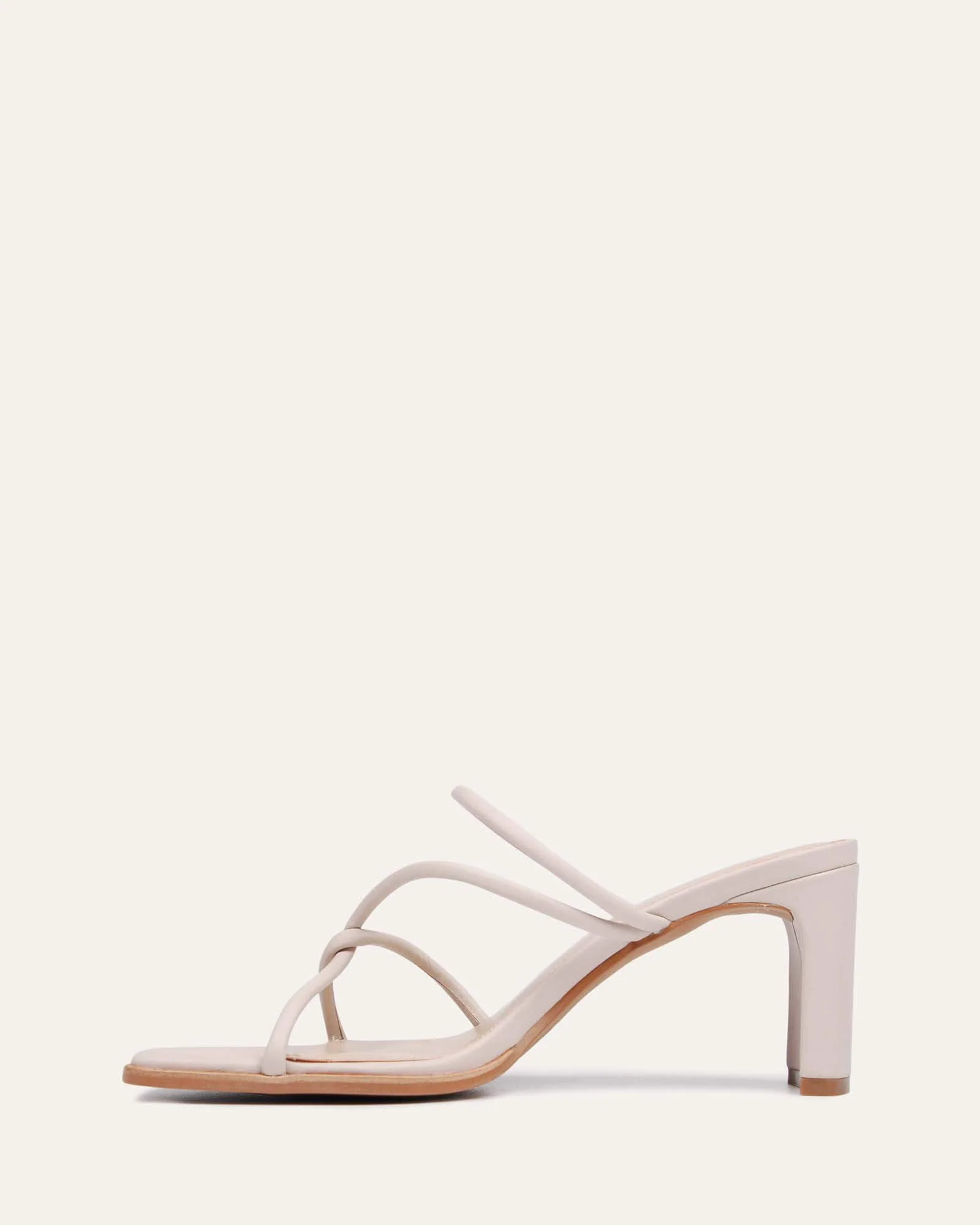 NOVI MID HEEL SANDALS BONE LEATHER - Image 7