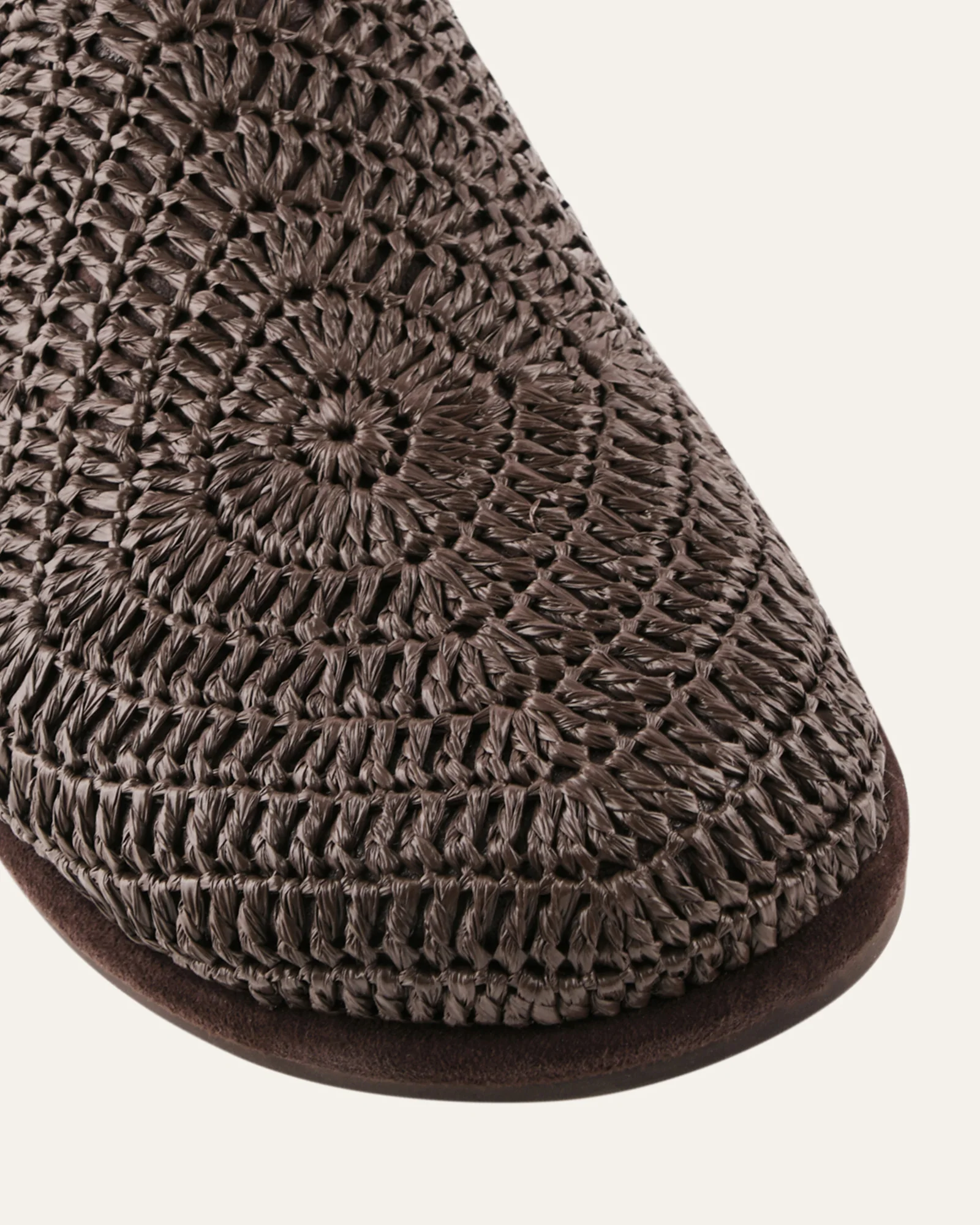 OCEAN FLAT SLIDES CHOCOLATE RAFFIA - Image 3