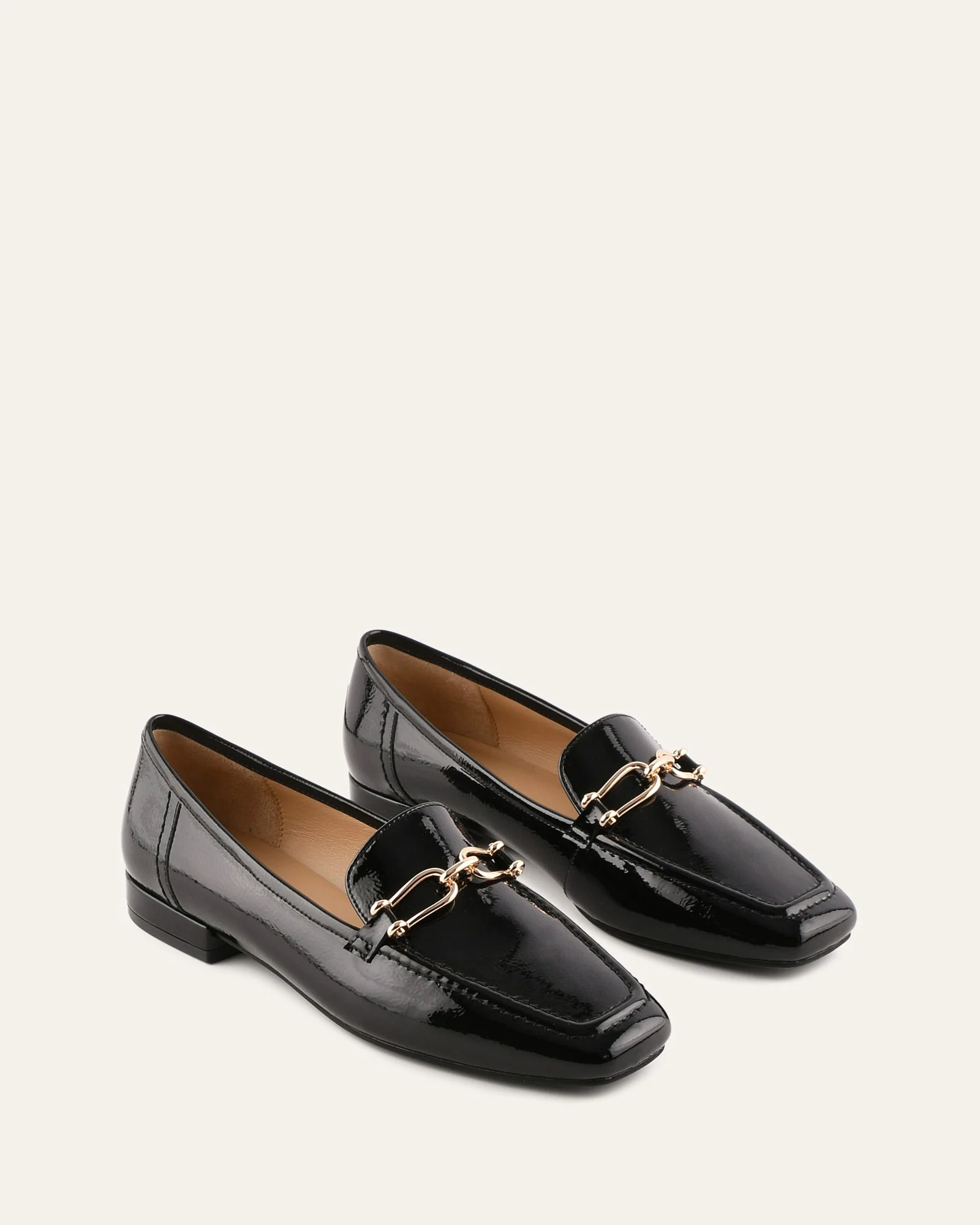 OCTAVIA LOAFERS BLACK CRINKLE PATENT - Image 3