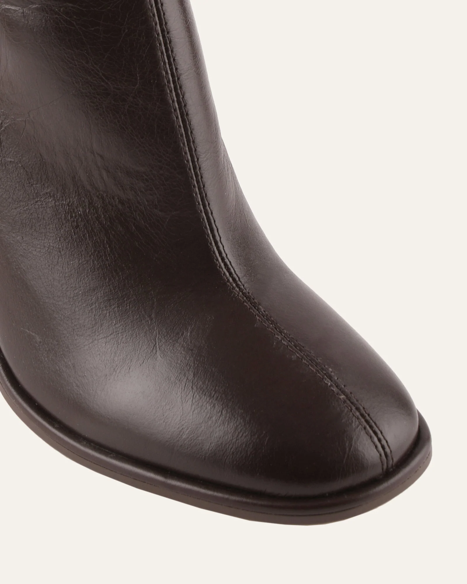 ODETTE KNEE BOOTS BITTER CHOC LEATHER - Image 4