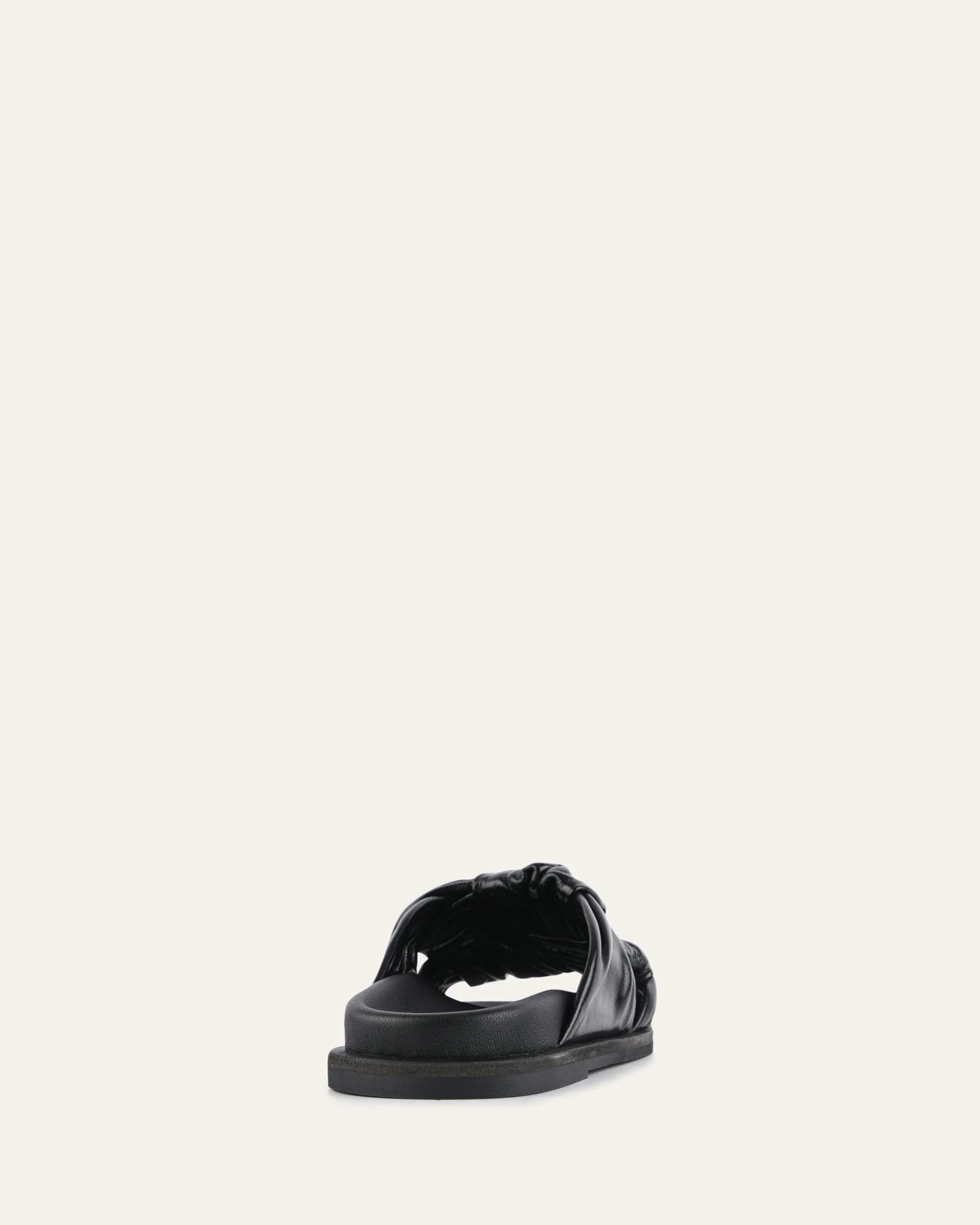OLLIE FLAT SANDALS BLACK LEATHER - Image 5