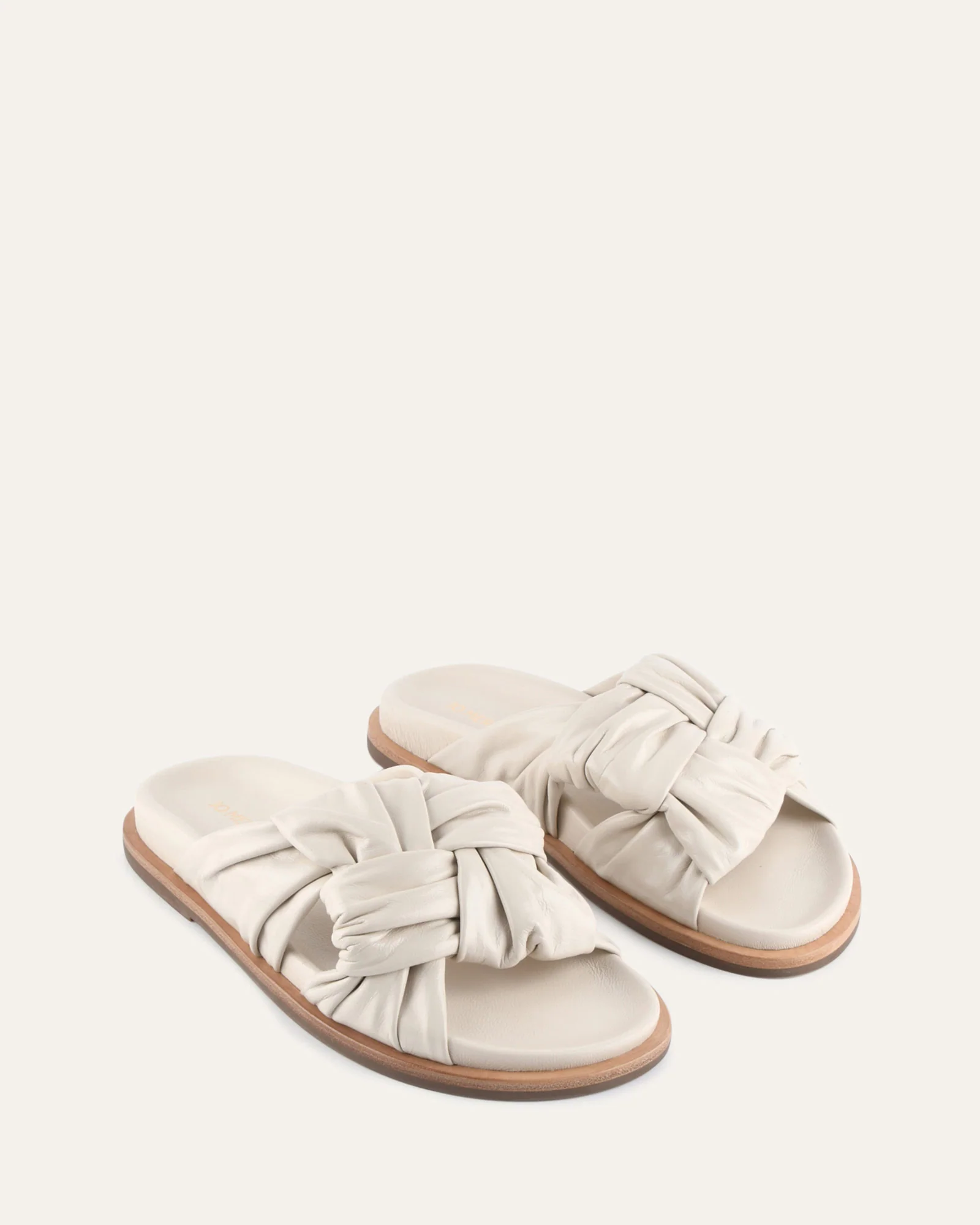 OLLIE FLAT SANDALS OFF WHITE LEATHER - Image 3