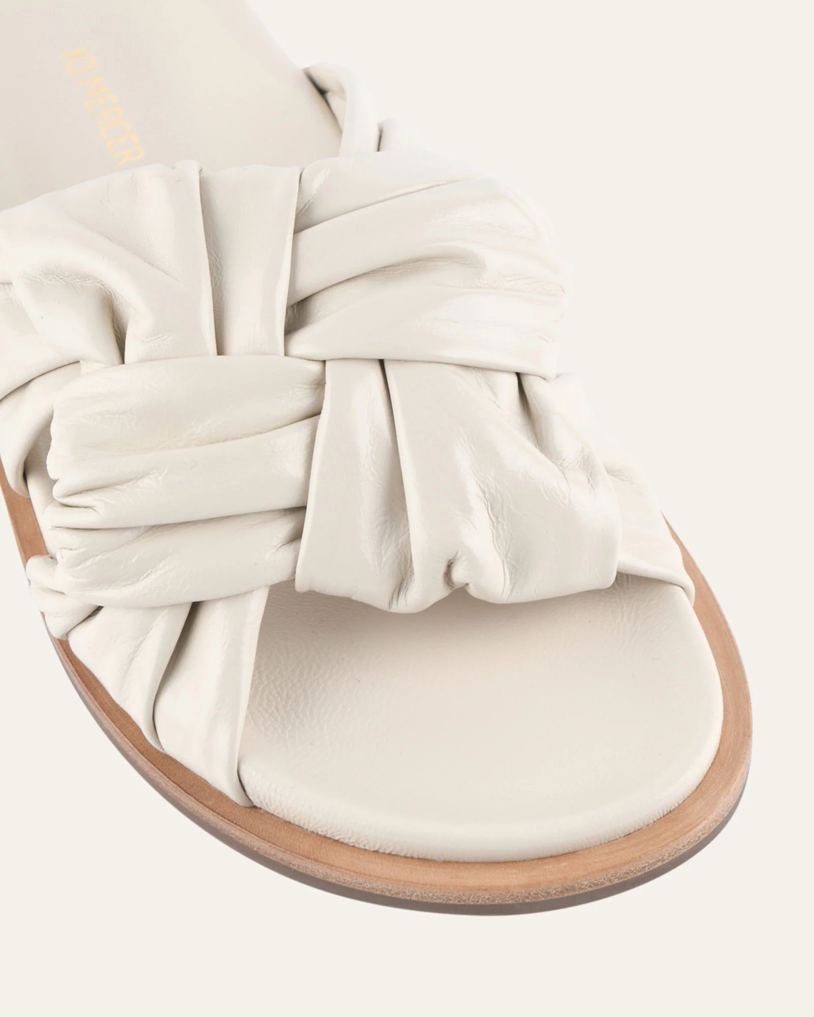 OLLIE FLAT SANDALS OFF WHITE LEATHER - Image 4