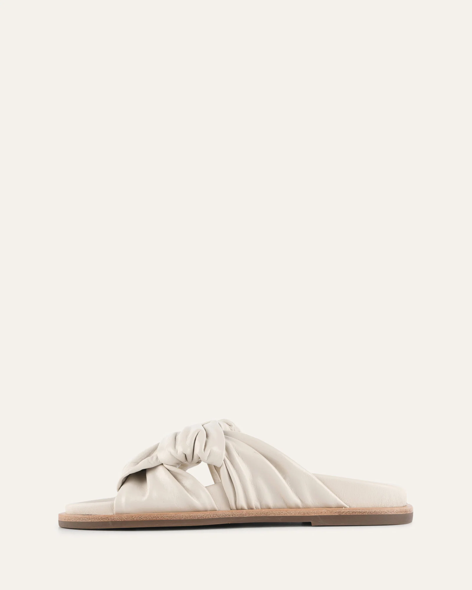 OLLIE FLAT SANDALS OFF WHITE LEATHER - Image 6