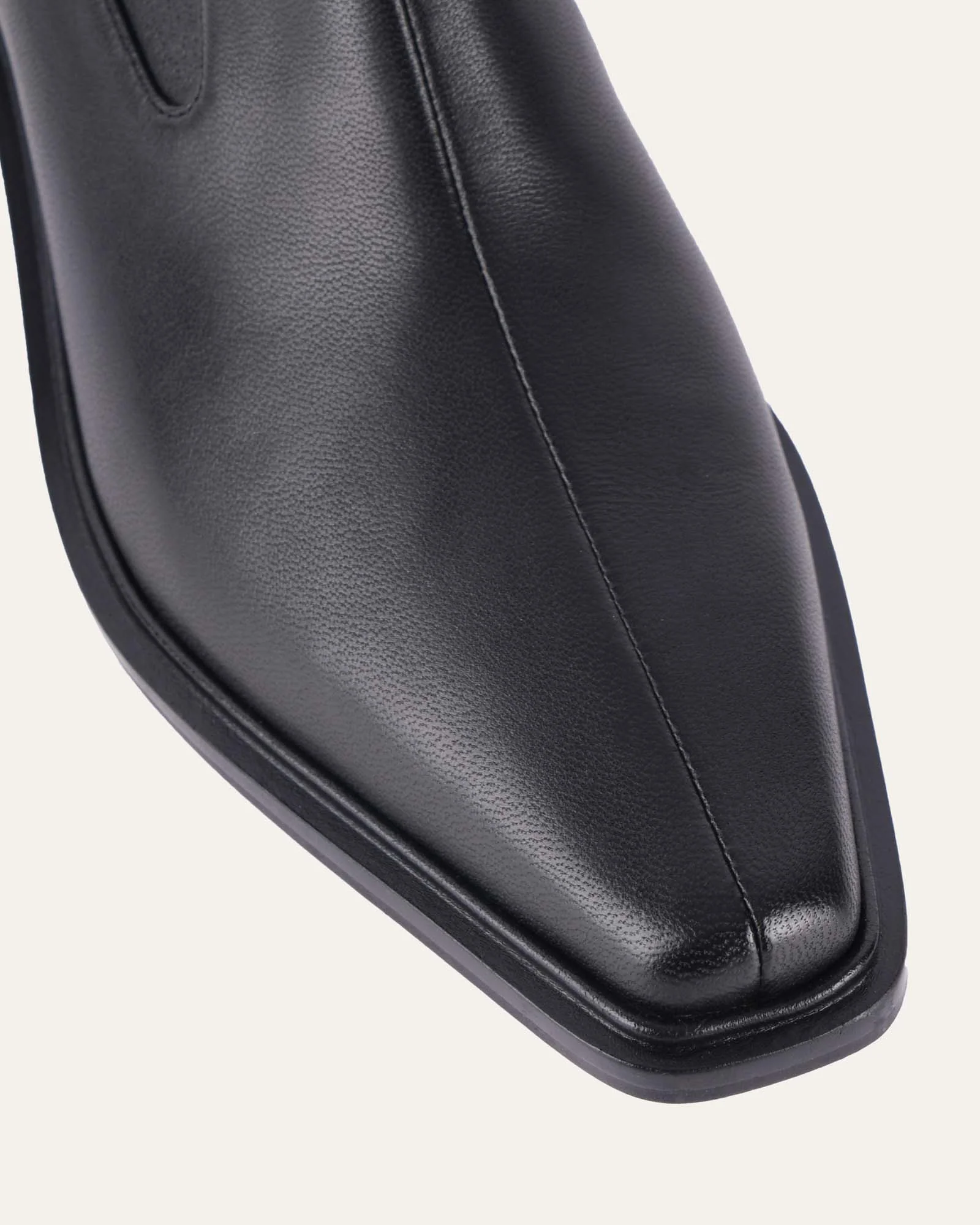OLYMPIA FLAT ANKLE BOOTS BLACK LEATHER - Image 4
