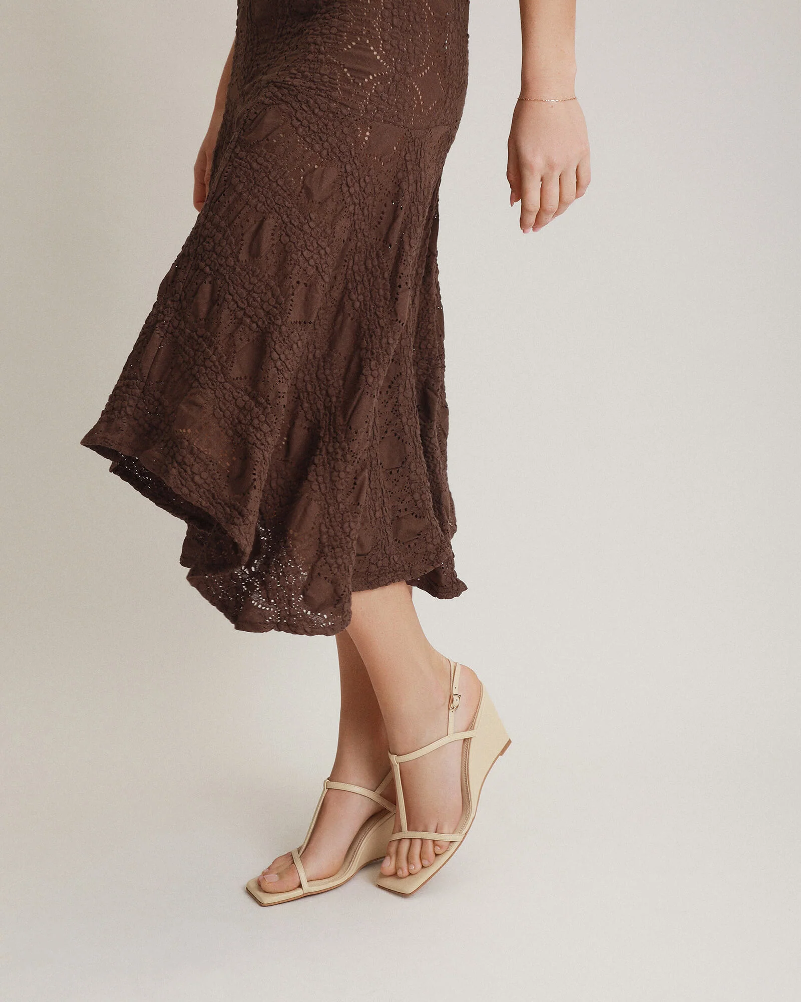 OPHELIA MID HEEL WEDGES BUTTER LEATHER - Image 6