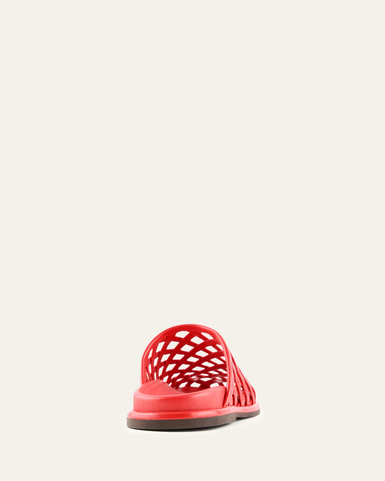 ORAN FLAT SLIDES RED LEATHER - Image 5