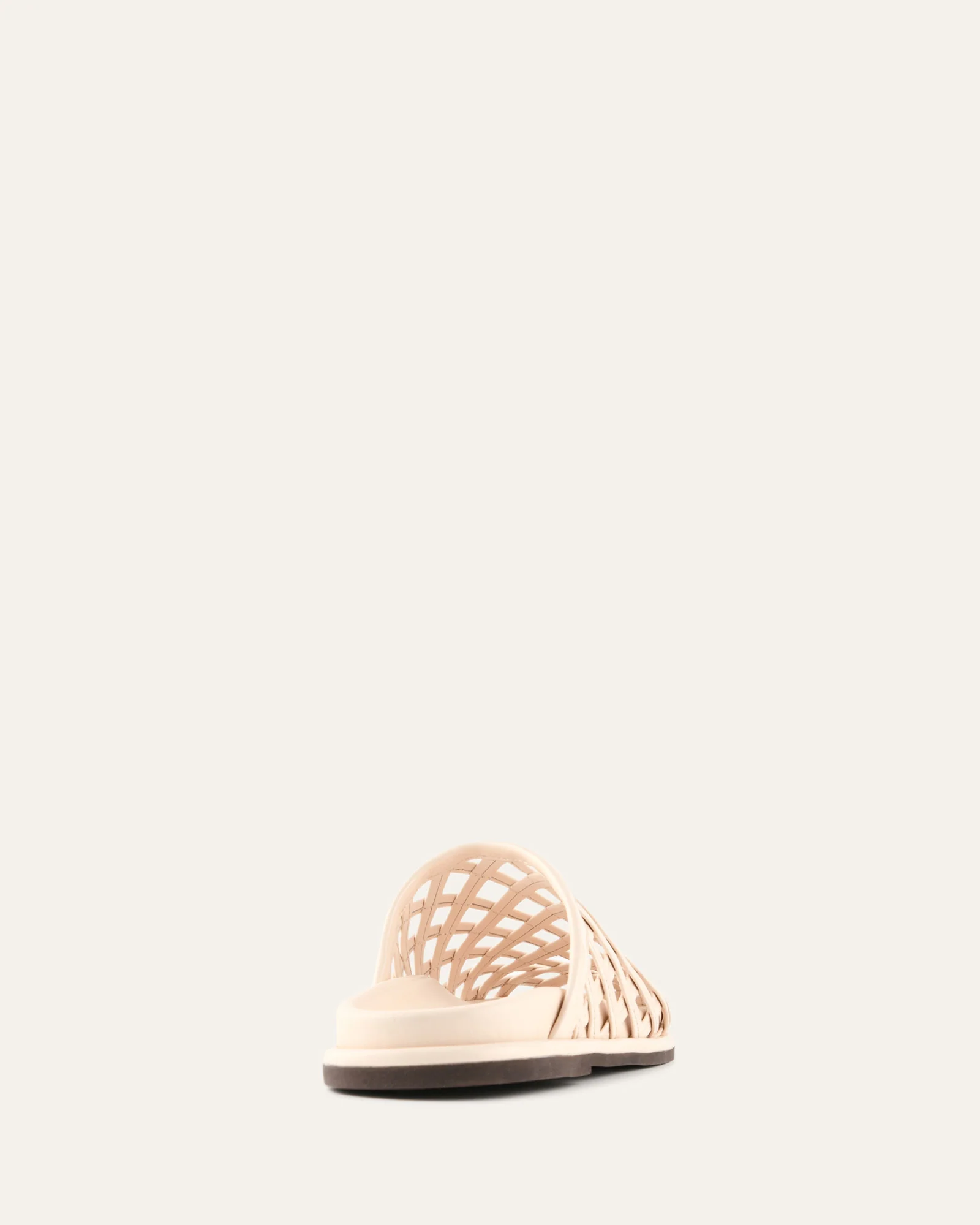 ORAN FLAT SLIDES VANILLA LEATHER - Image 5