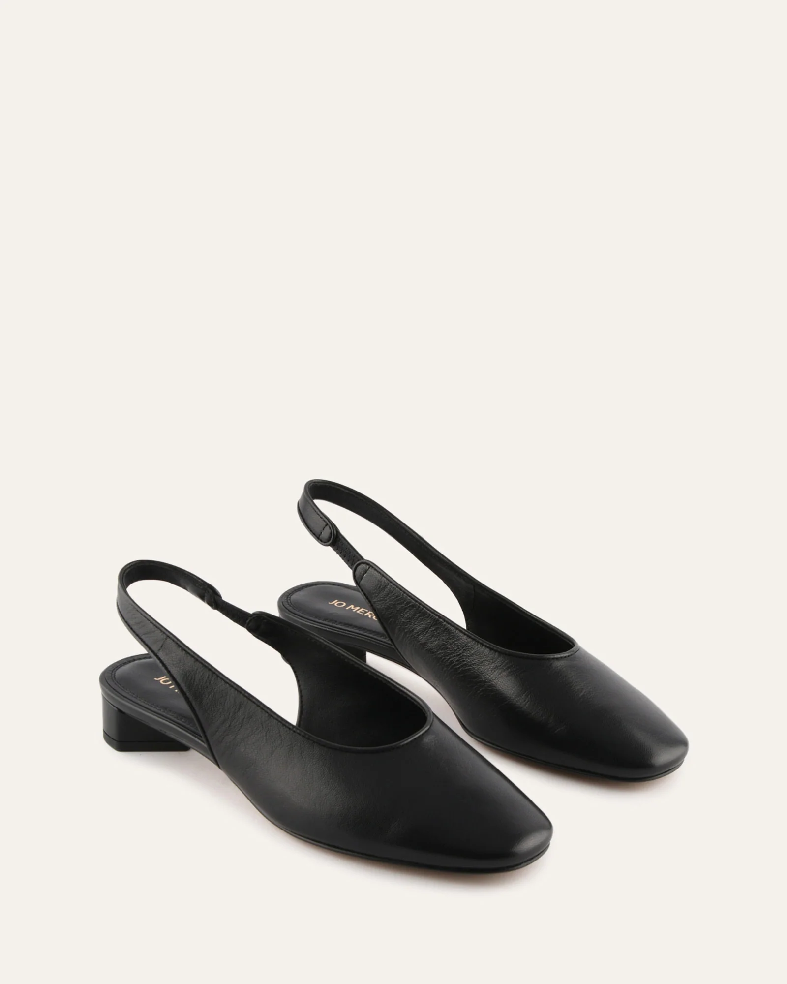 ORBIT LOW HEELS BLACK LEATHER - Image 3
