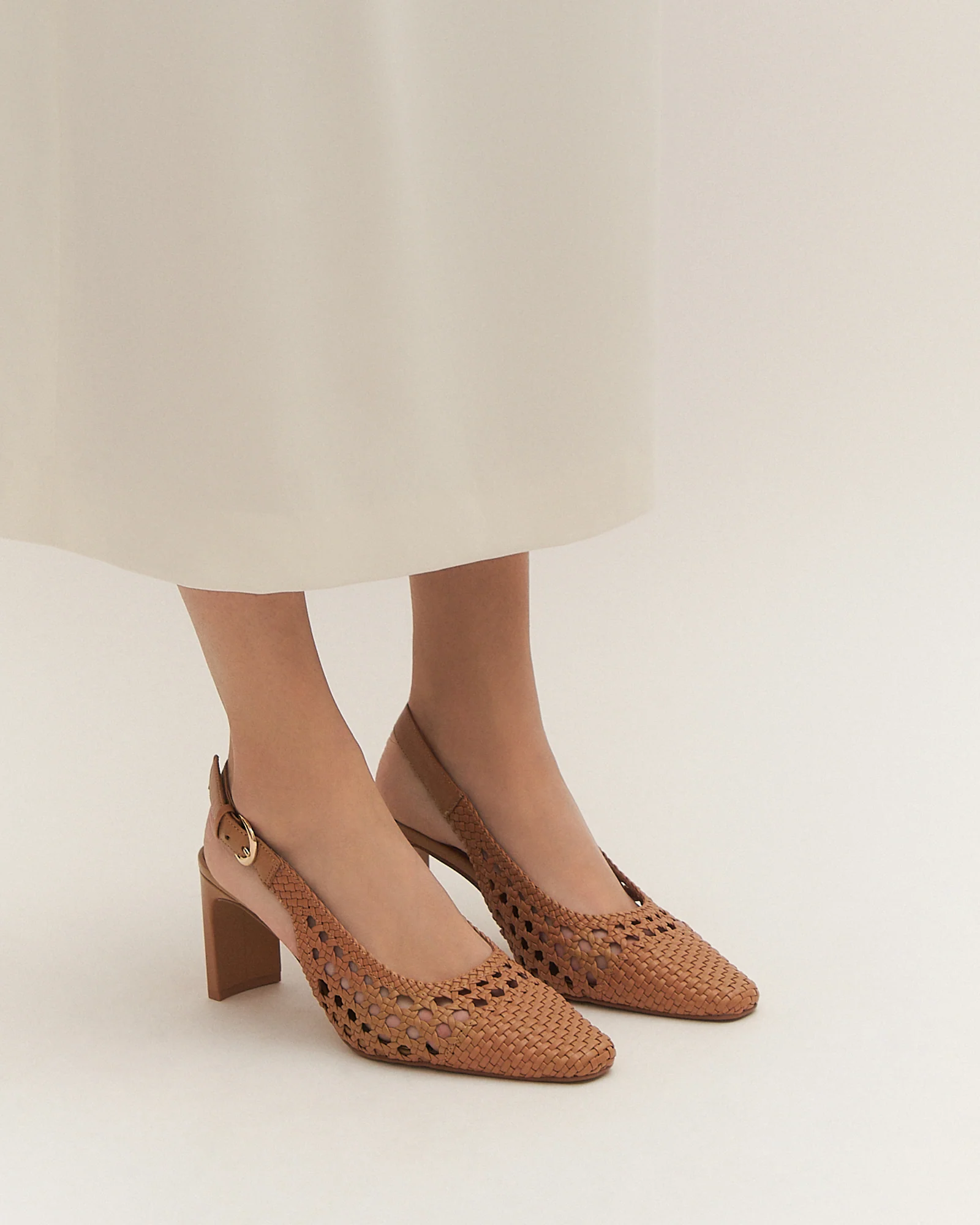 OSCAR MID HEELS TOFFEE LEATHER - Image 2
