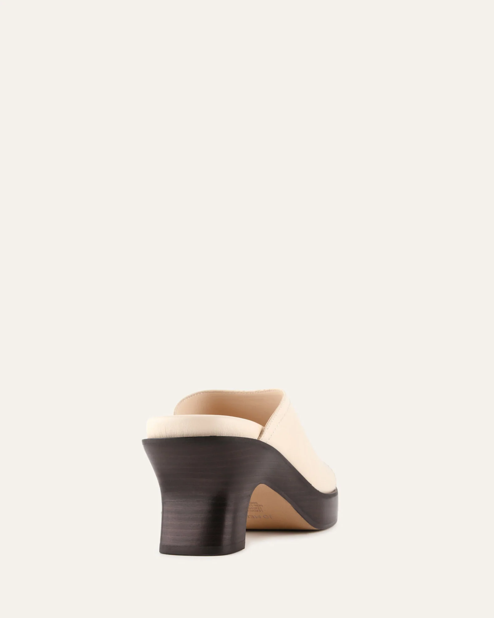 PALM MID HEEL SANDALS VANILLA LEATHER - Image 4