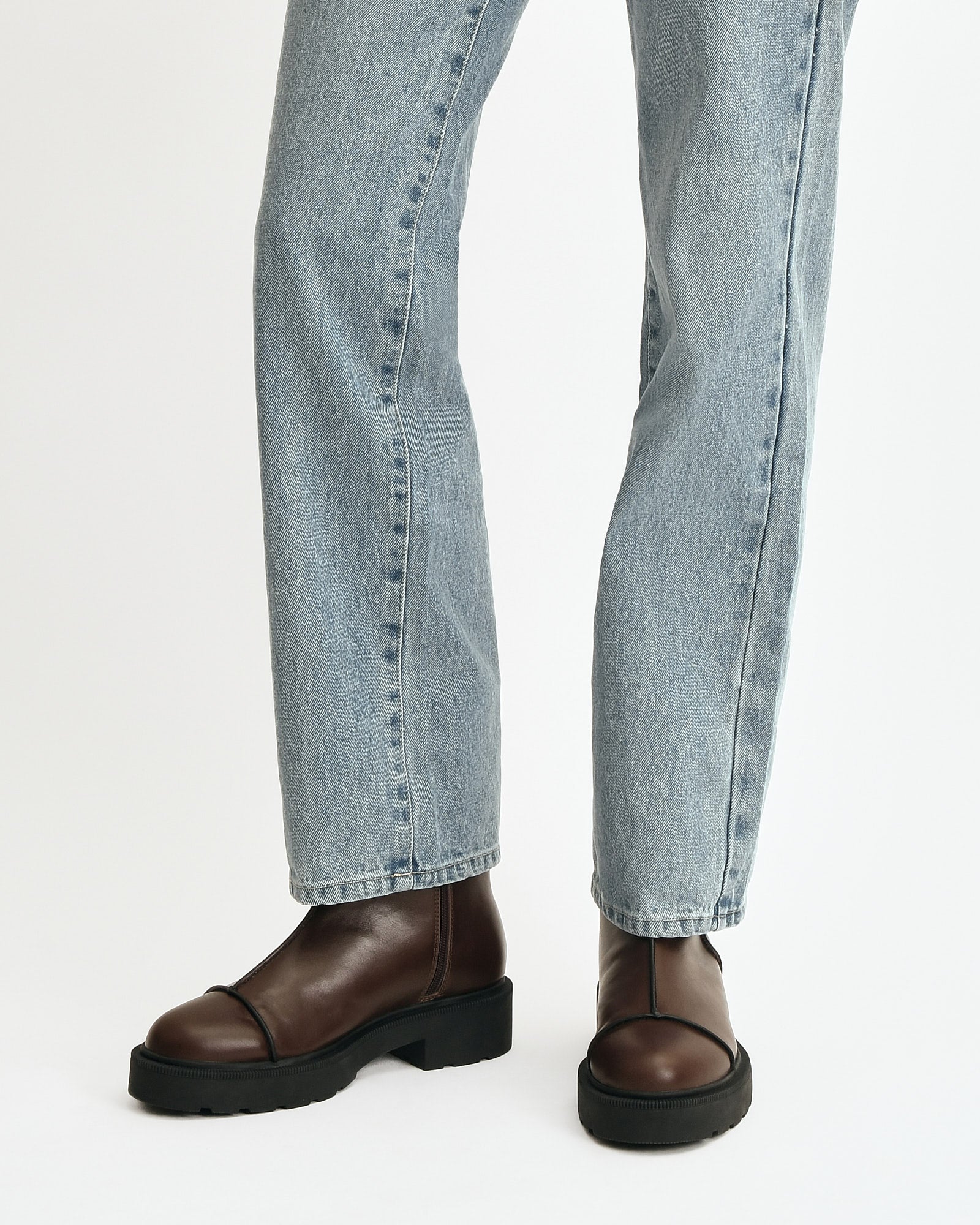 PARKER FLAT ANKLE BOOTS CHESTNUT LEATHER - Image 2
