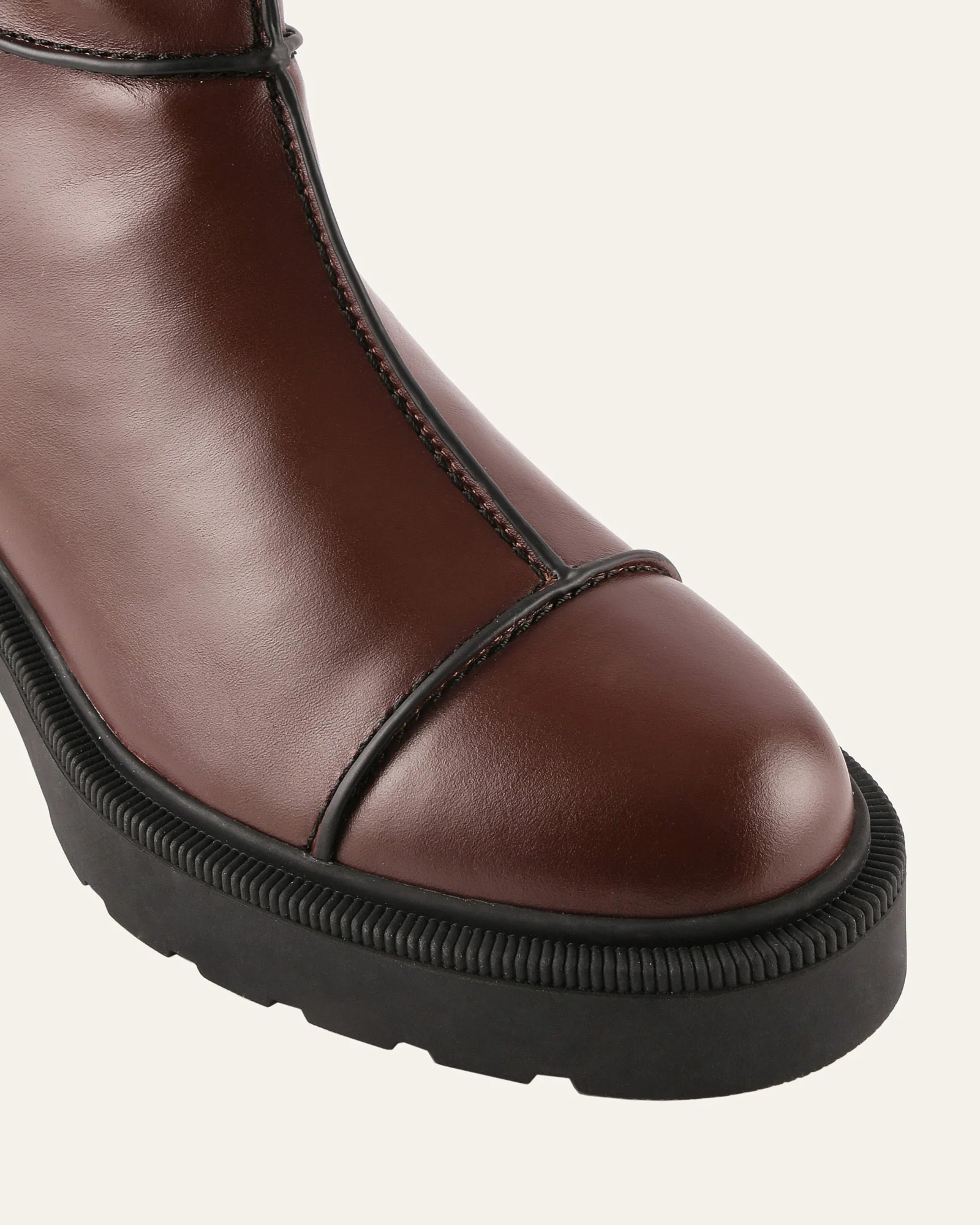 PARKER FLAT ANKLE BOOTS CHESTNUT LEATHER - Image 4