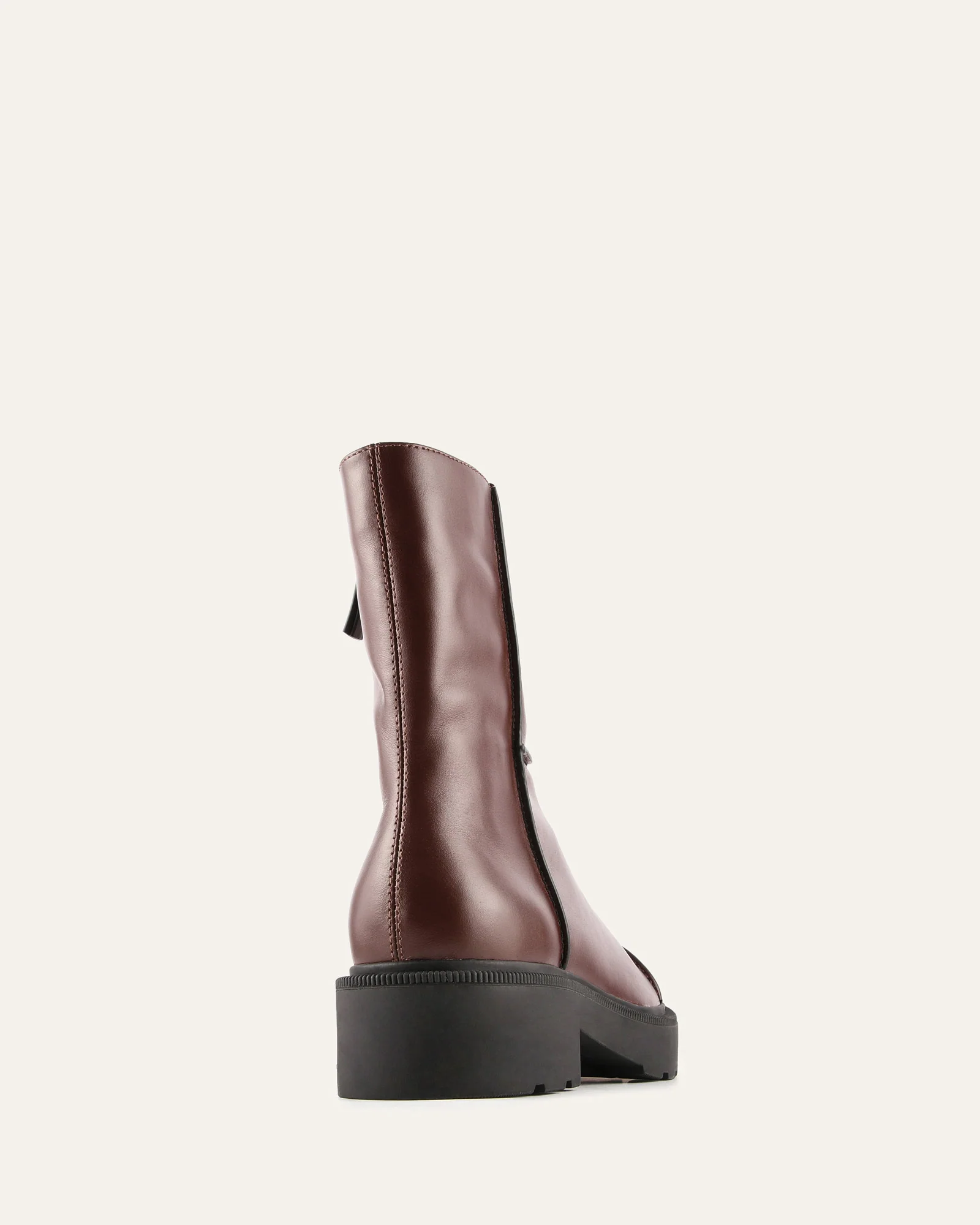 PARKER FLAT ANKLE BOOTS CHESTNUT LEATHER - Image 5