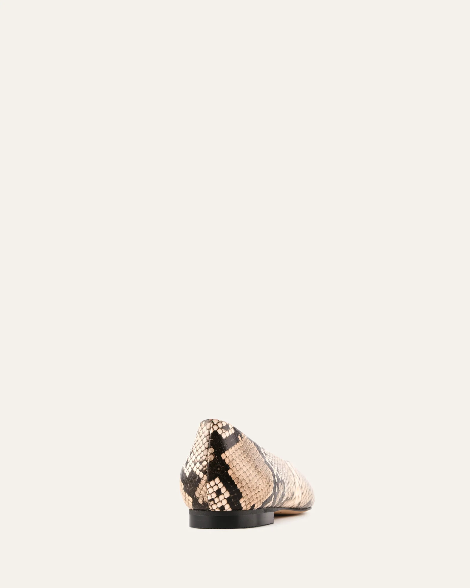 PATSY CASUAL FLATS BEIGE SNAKE PRINT LEATHER - Image 5