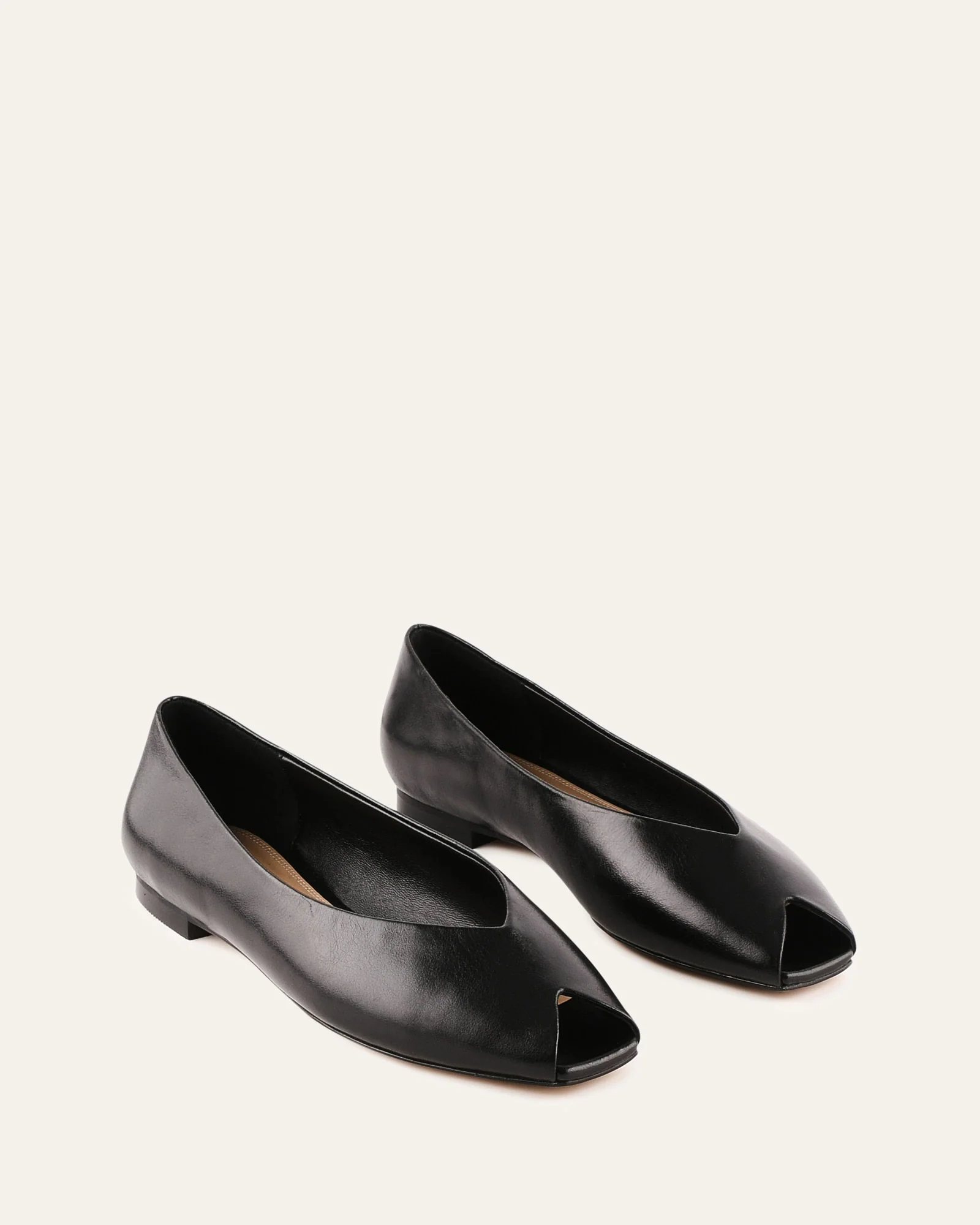 PATSY CASUAL FLATS BLACK LEATHER - Image 3