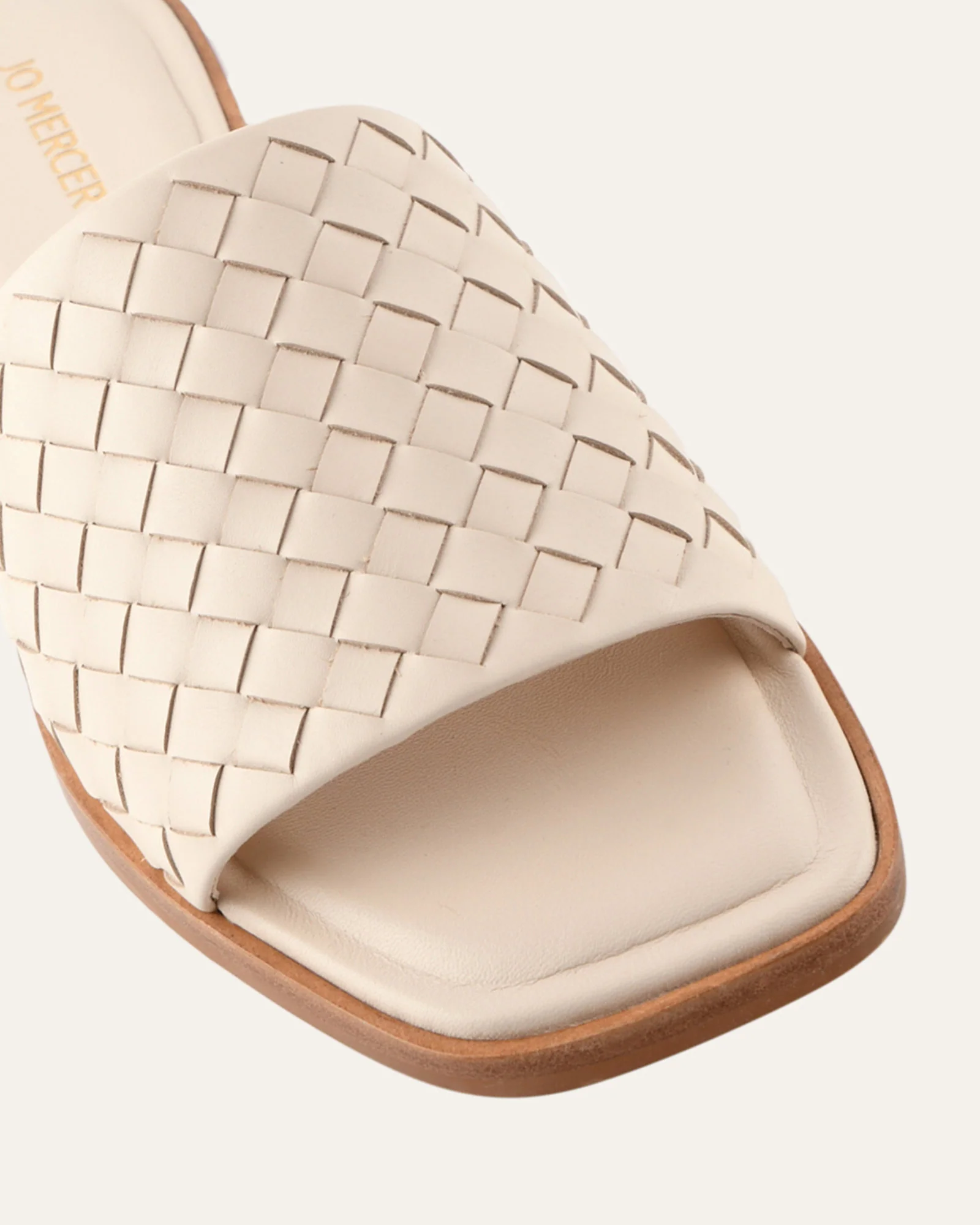 PEARL FLAT SLIDES OFF WHITE LEATHER - Image 3
