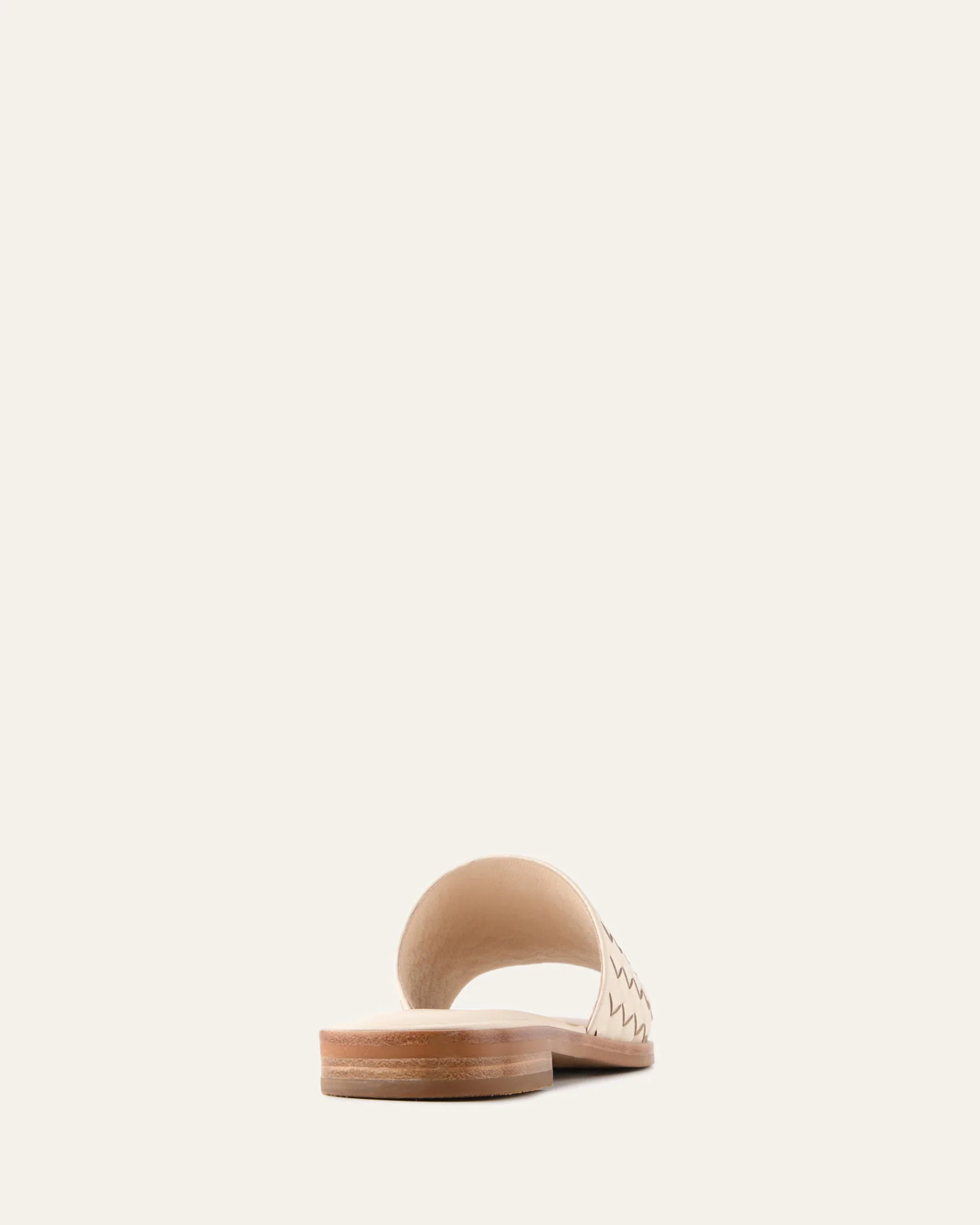 PEARL FLAT SLIDES OFF WHITE LEATHER - Image 4