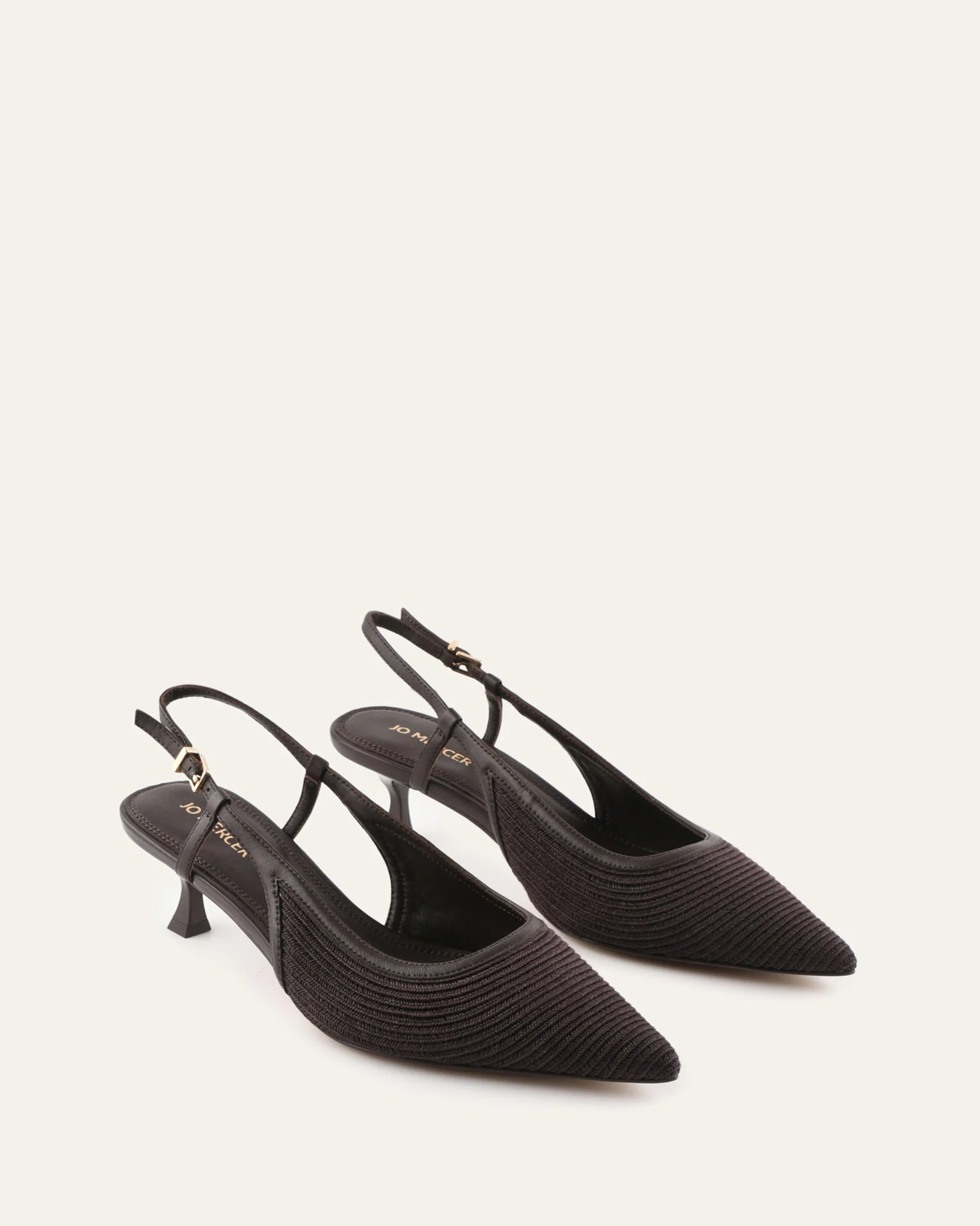 PERRY LOW HEELS BITTER CHOC RAFFIA - Image 3