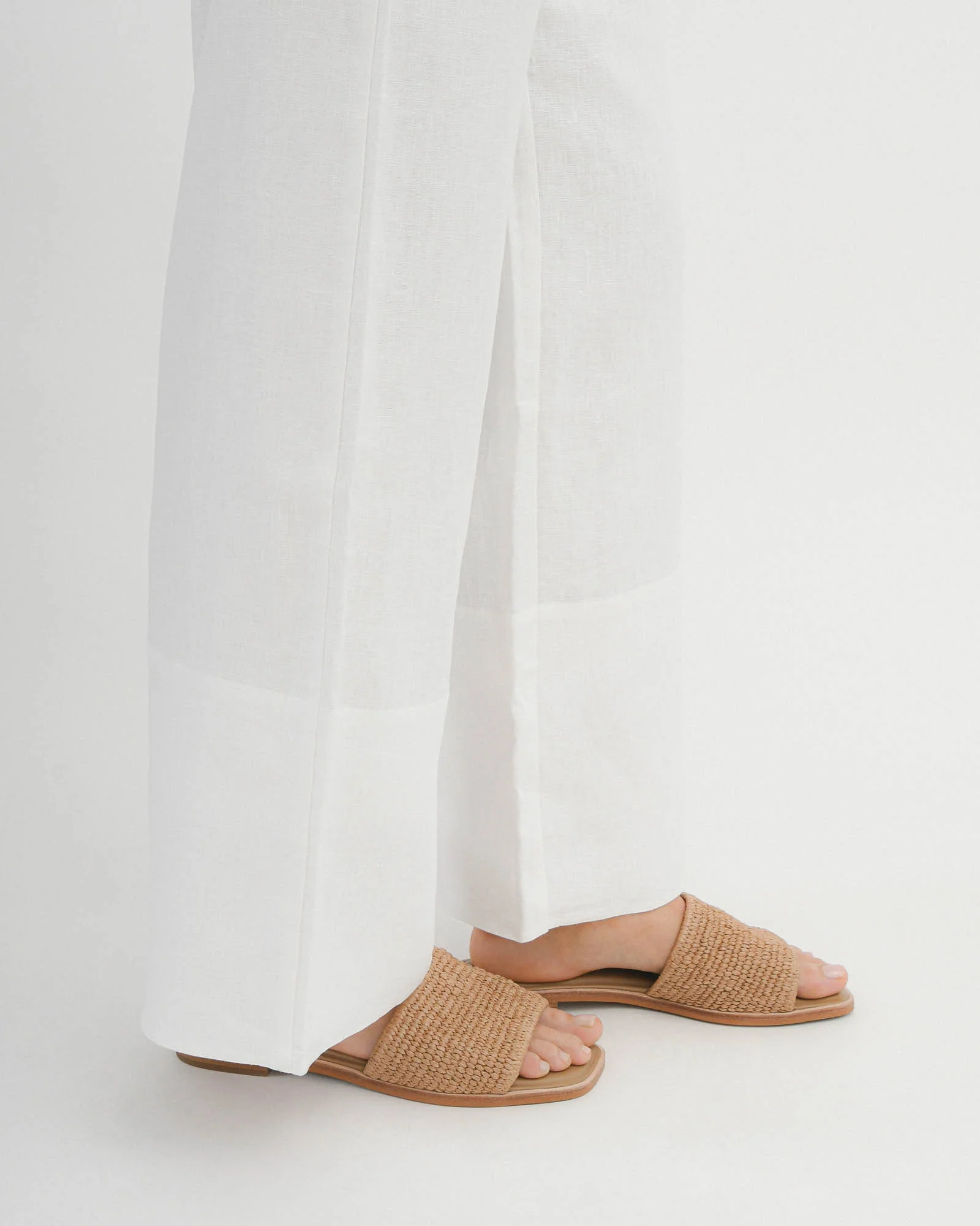 PICASSO FLAT SLIDE TAN RAFFIA - Image 3