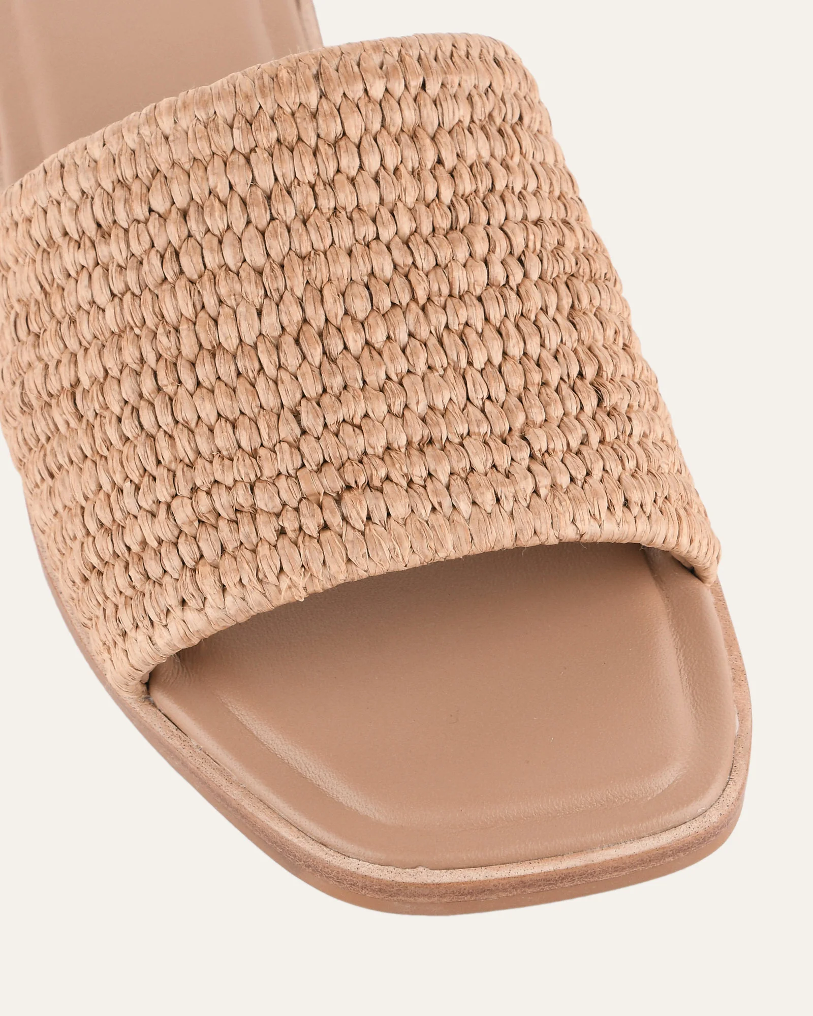 PICASSO FLAT SLIDE TAN RAFFIA - Image 5