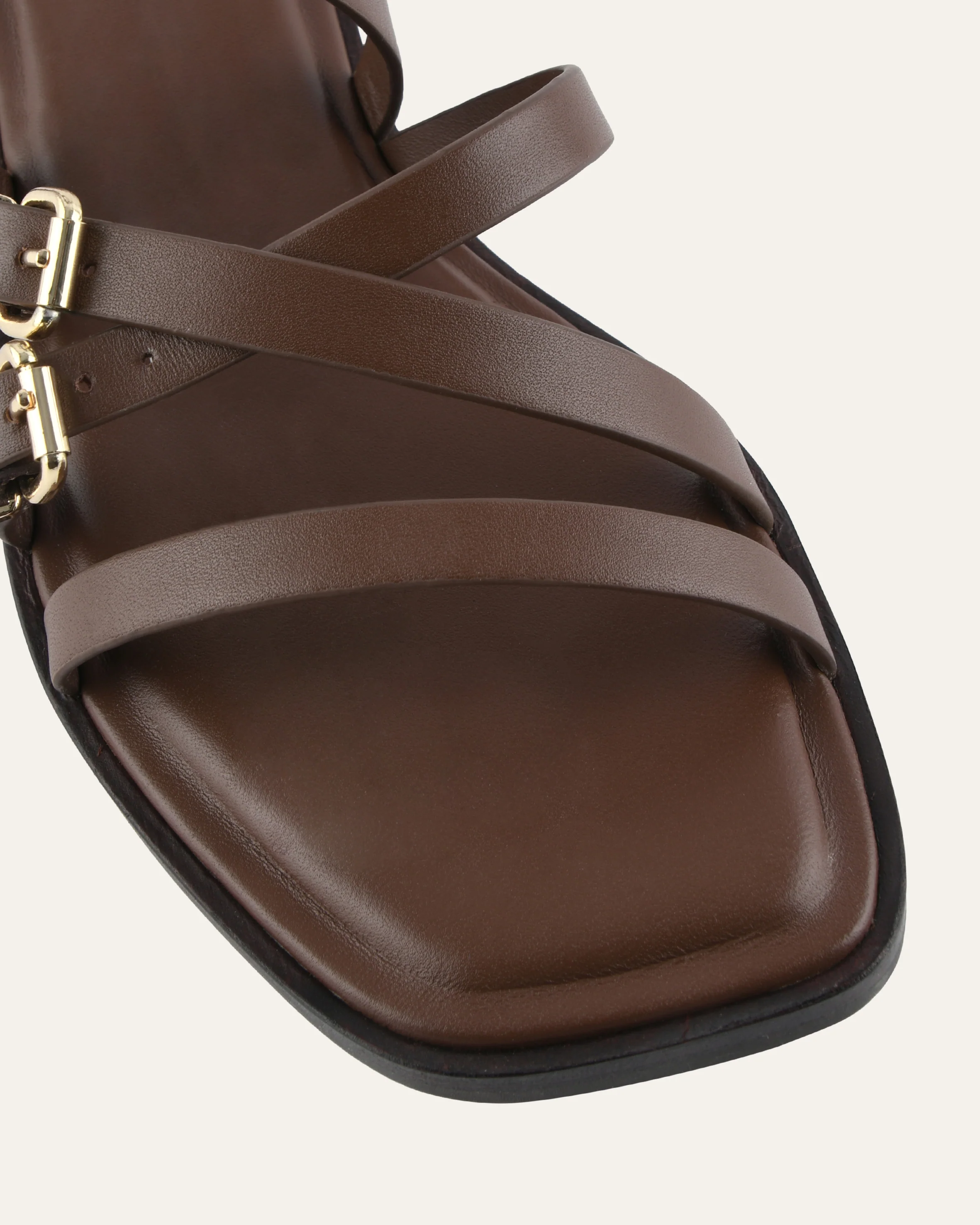 PIERRE FLAT SANDALS PECAN LEATHER - Image 4