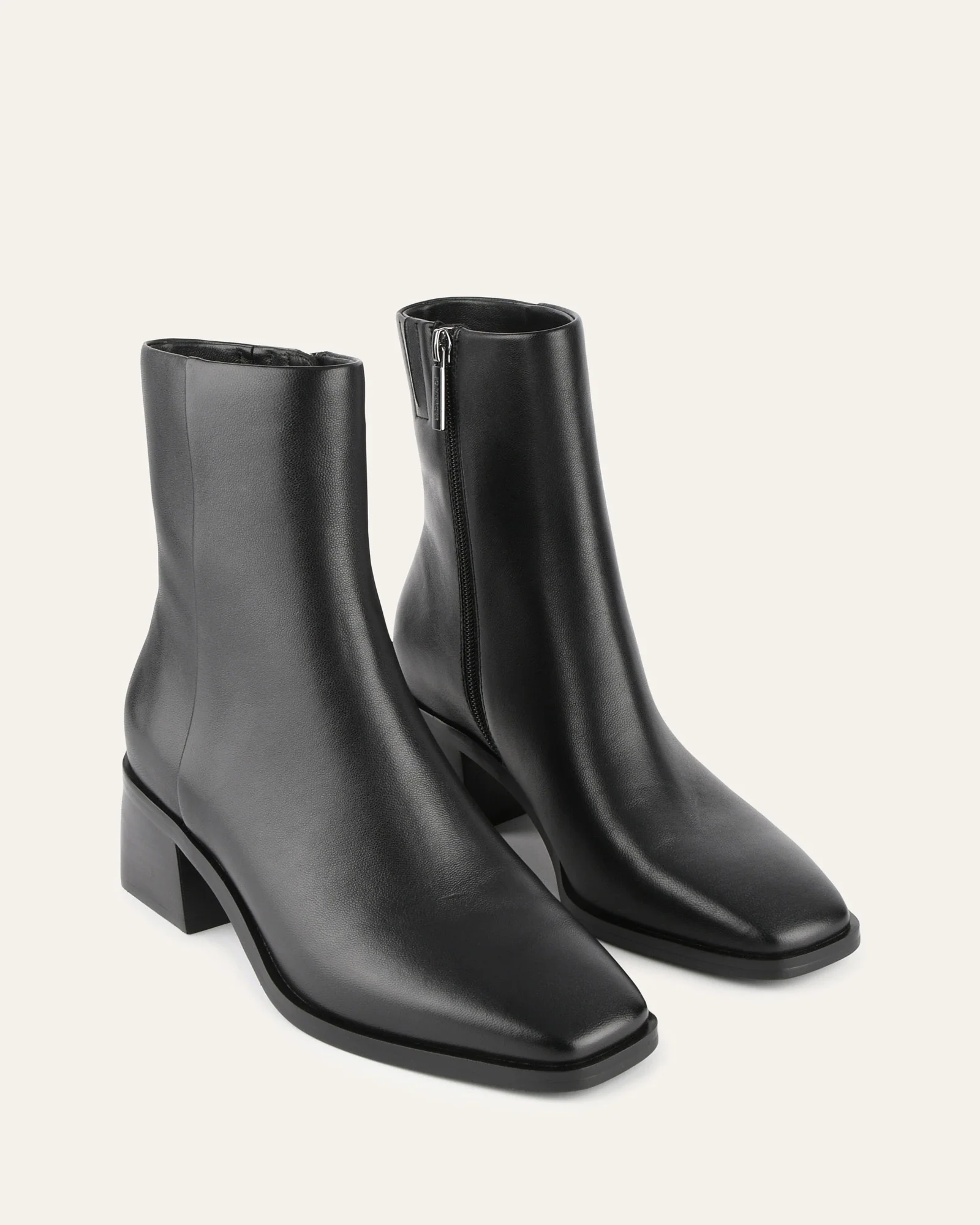 QUADE MID ANKLE BOOTS BLACK LEATHER - Image 3