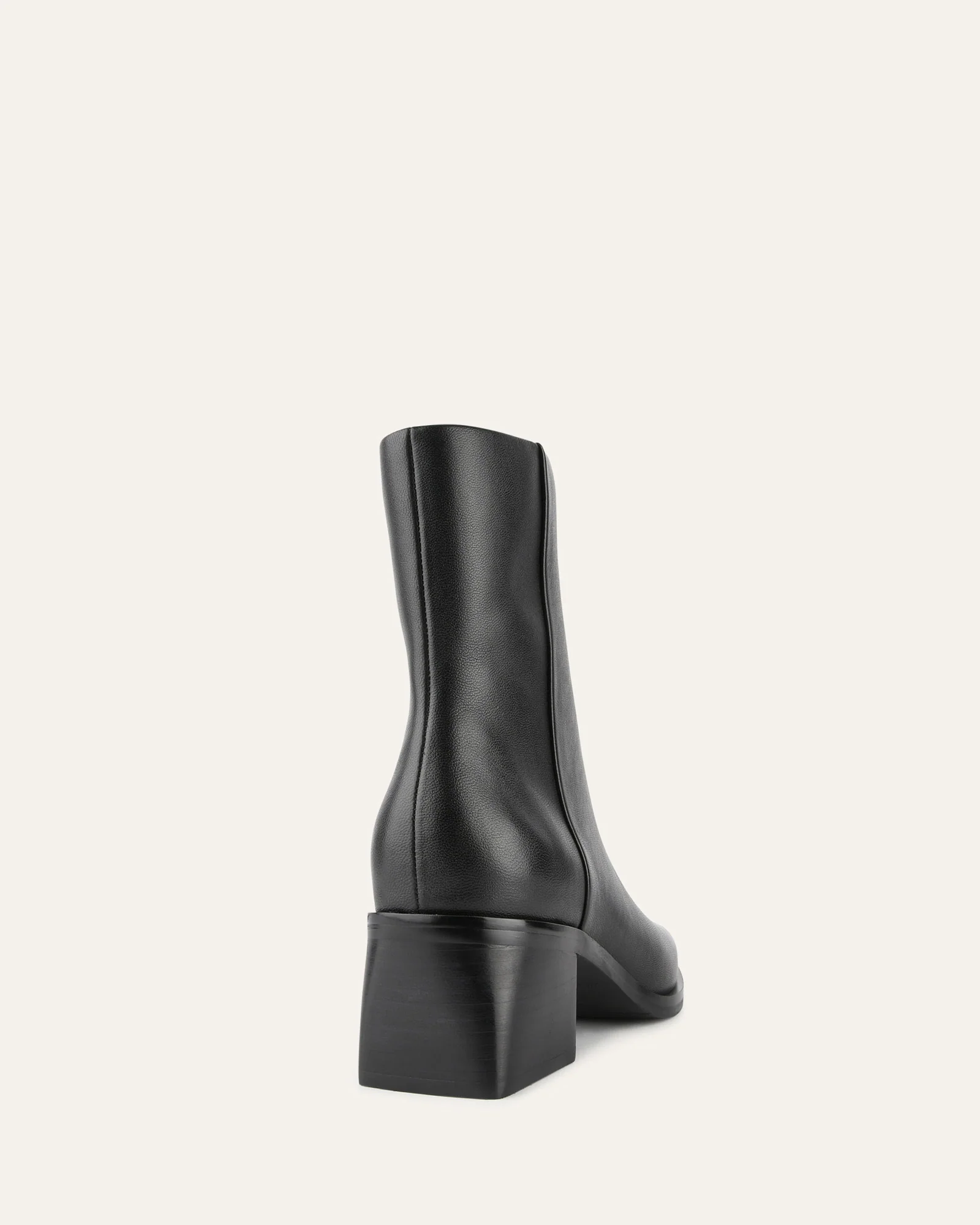 QUADE MID ANKLE BOOTS BLACK LEATHER - Image 5
