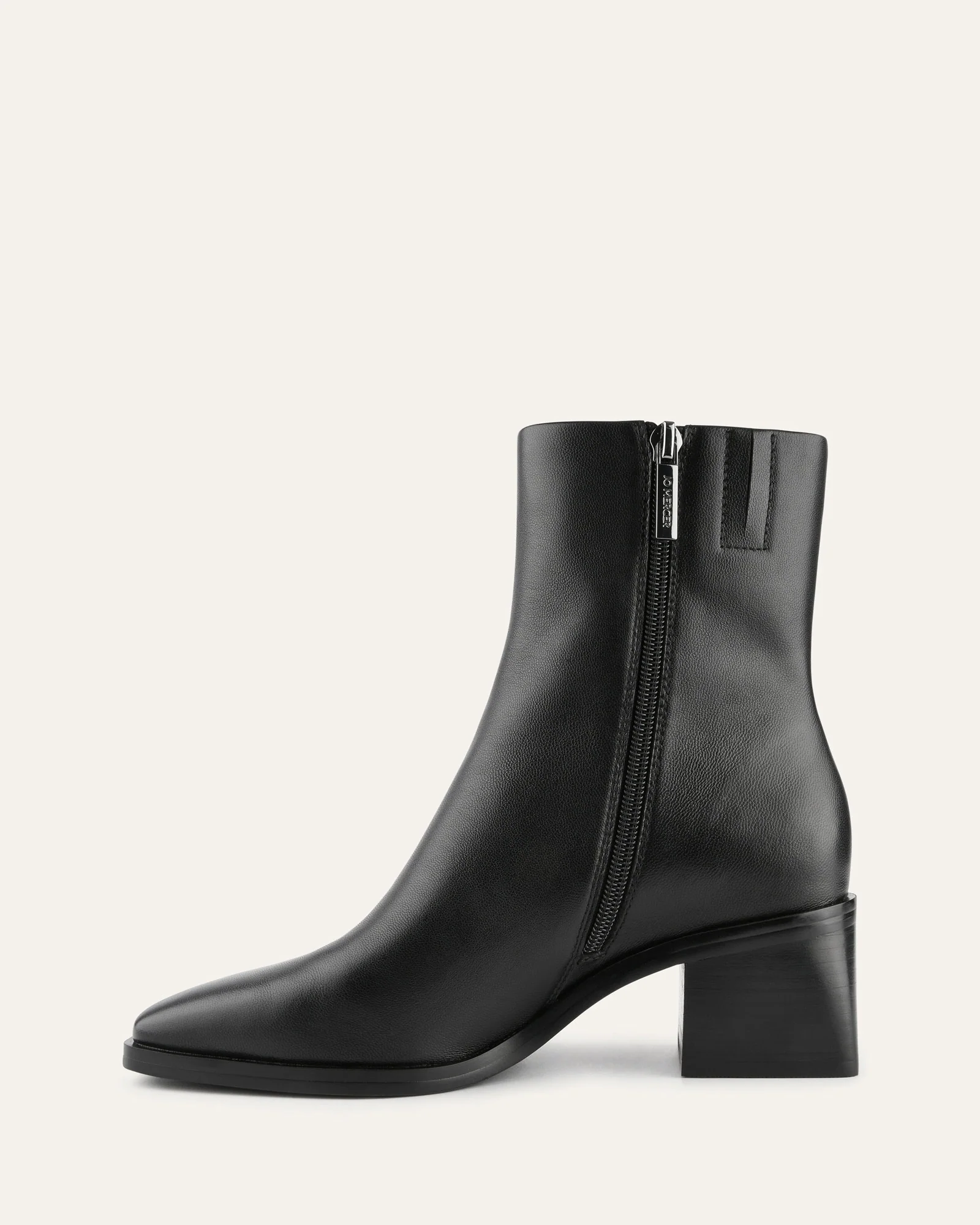 QUADE MID ANKLE BOOTS BLACK LEATHER - Image 6