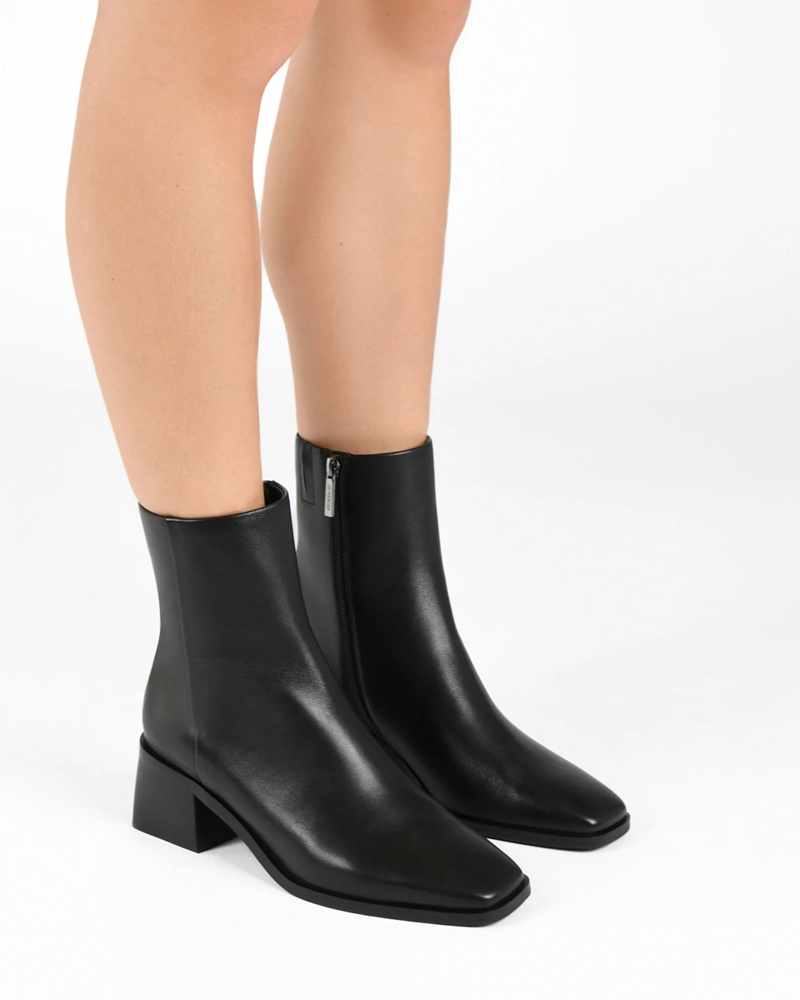 QUADE MID ANKLE BOOTS BLACK LEATHER - Image 7