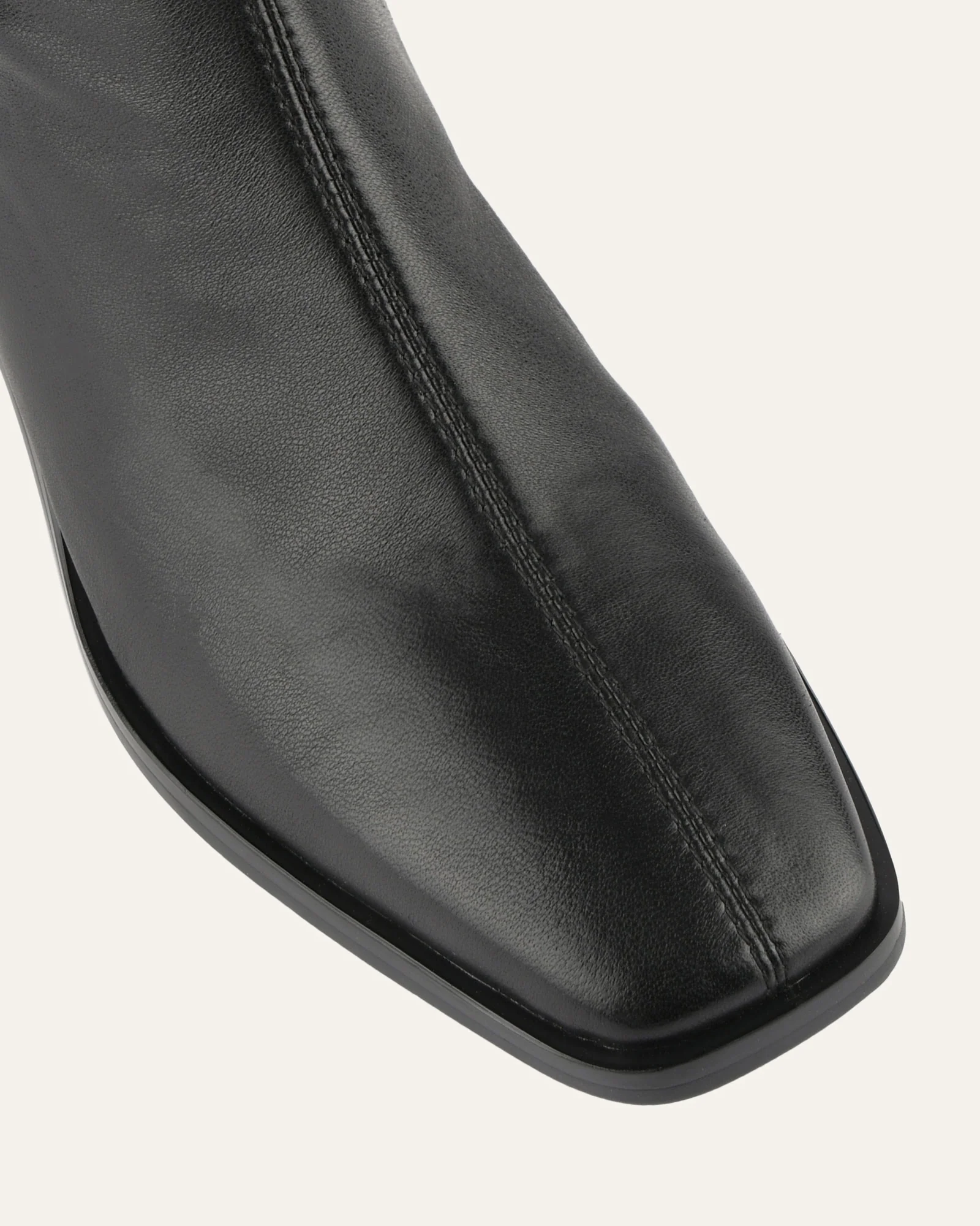 QUEENIE KNEE BOOTS BLACK LEATHER - Image 4