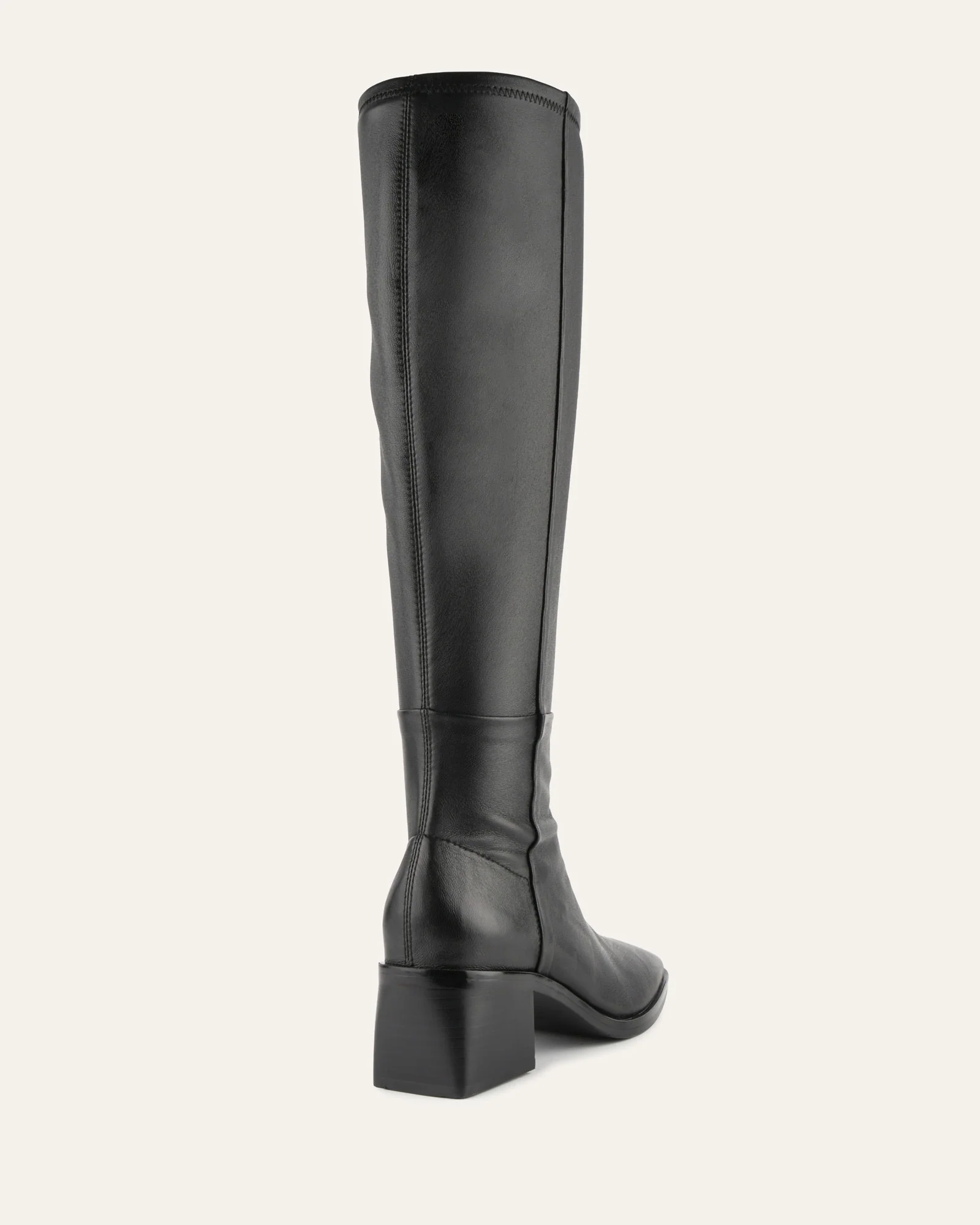 QUEENIE KNEE BOOTS BLACK LEATHER - Image 5