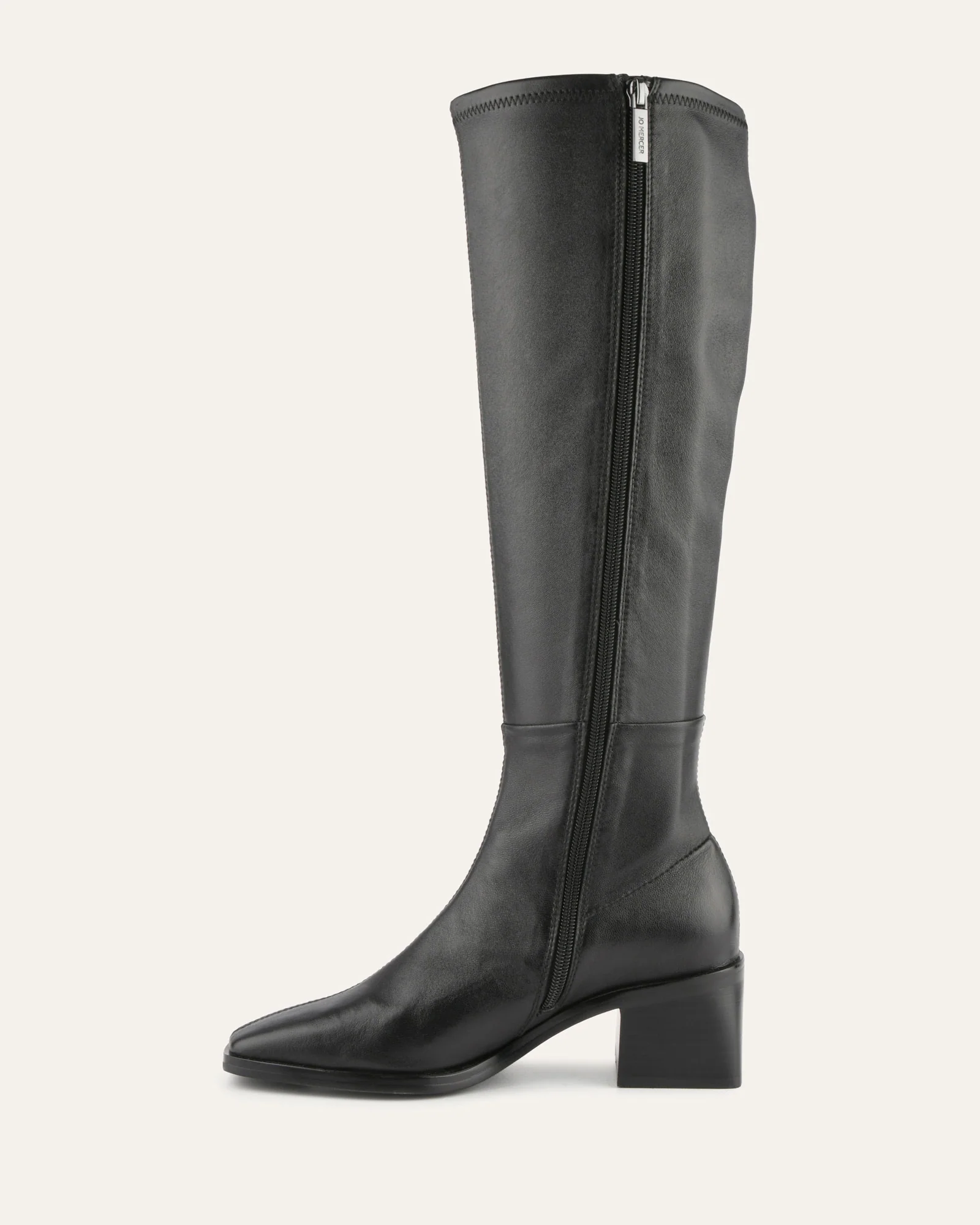 QUEENIE KNEE BOOTS BLACK LEATHER - Image 6