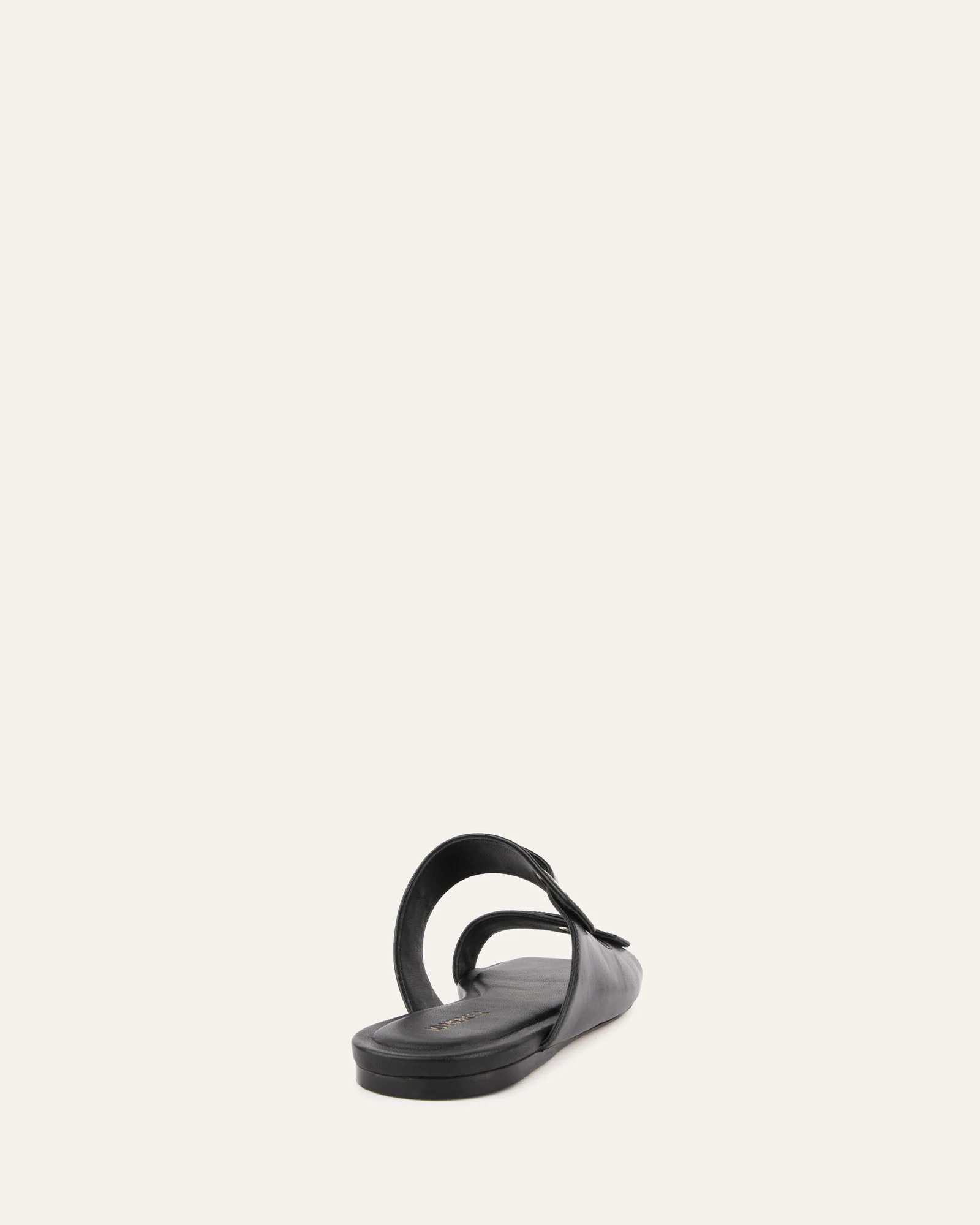 QUILL FLAT SANDALS BLACK LEATHER - Image 7