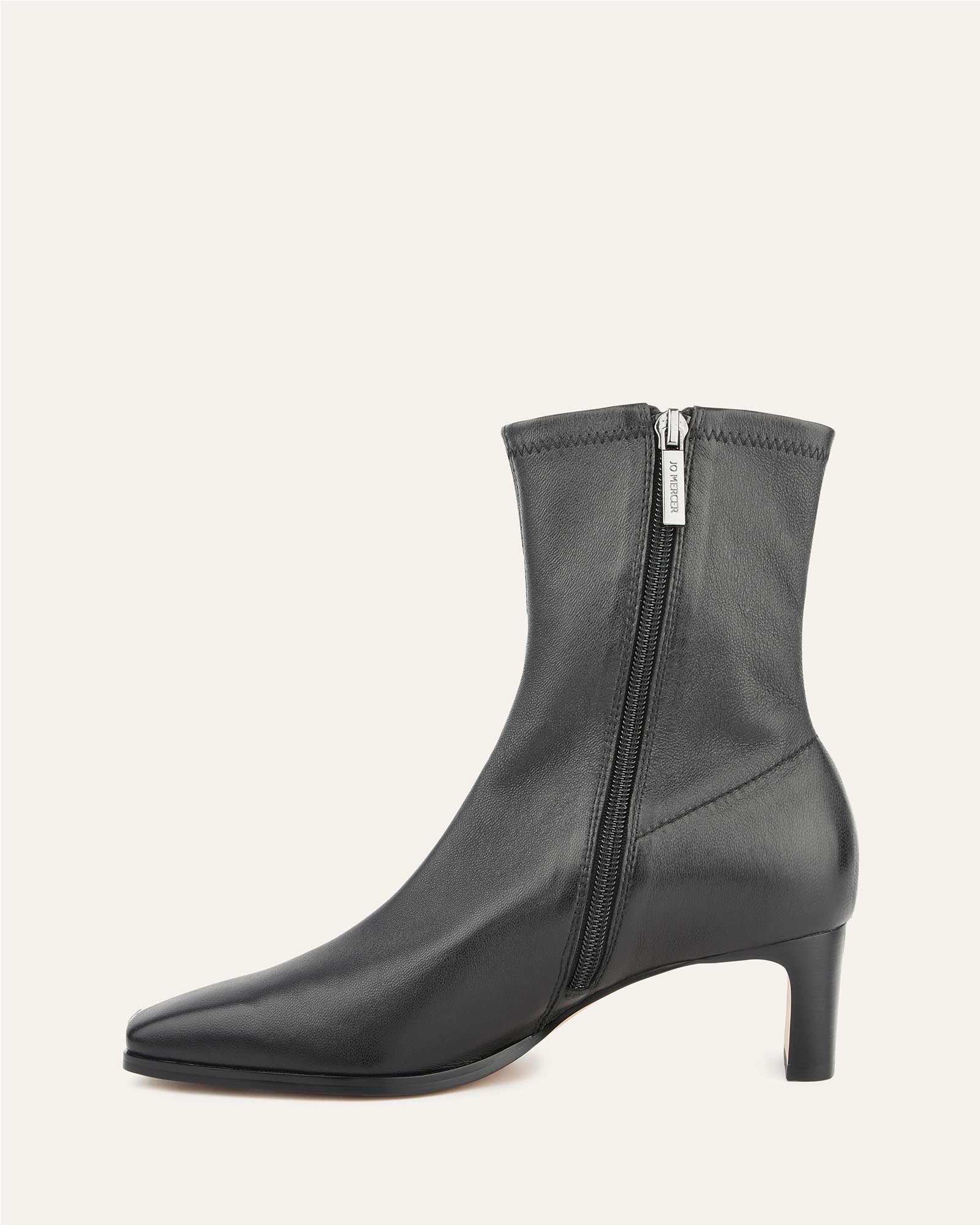 QUINCE MID ANKLE BOOTS BLACK LEATHER - Image 6