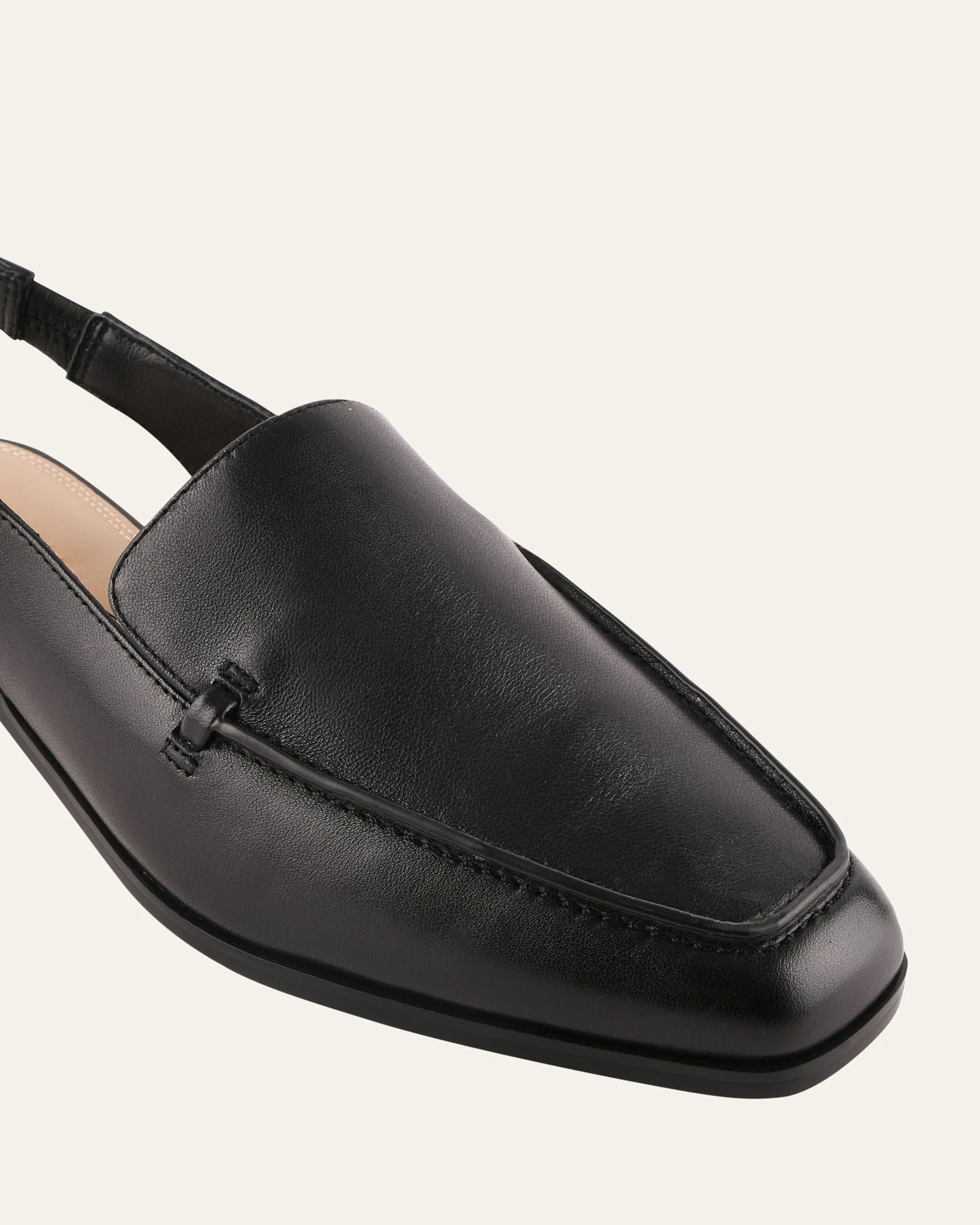 RANA CASUAL FLATS BLACK LEATHER - Image 4