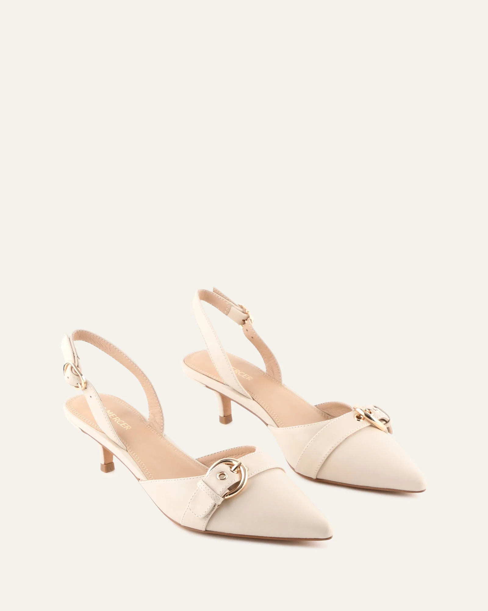 RANGER LOW HEELS OFF WHITE LEATHER - Image 3