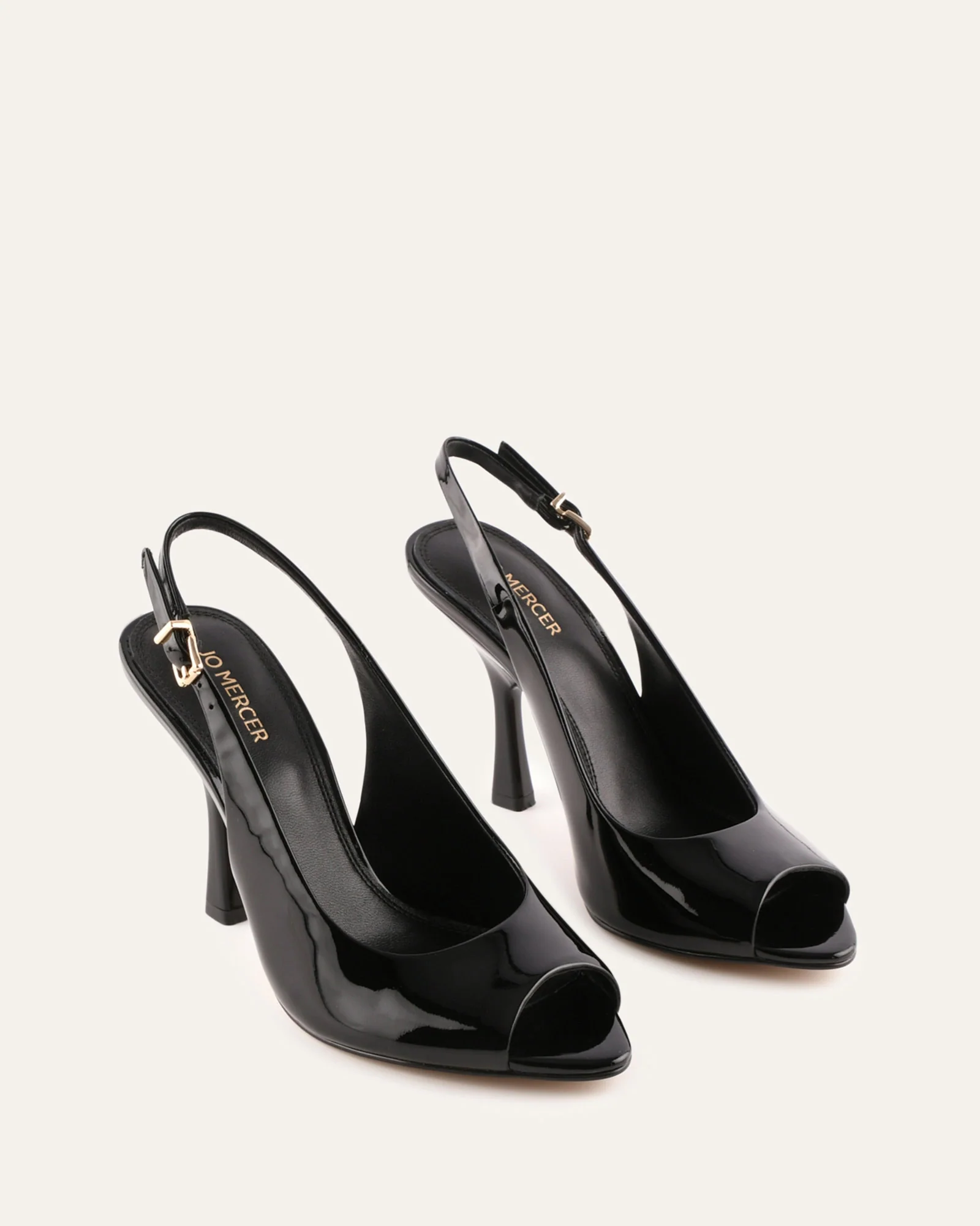 RHODA HIGH HEEL SANDALS BLACK PATENT - Image 2
