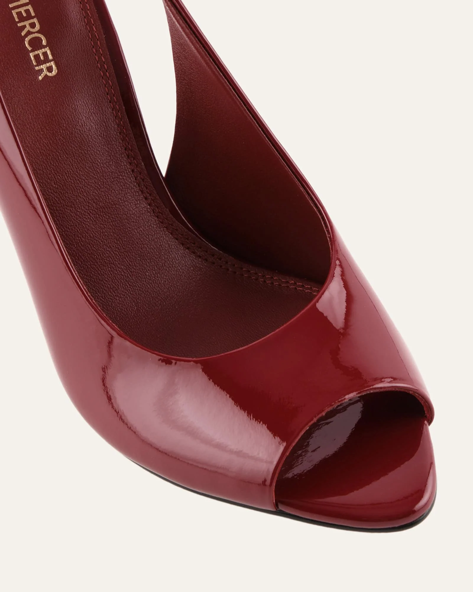 RHODA HIGH HEEL SANDALS RUBY RED PATENT - Image 4