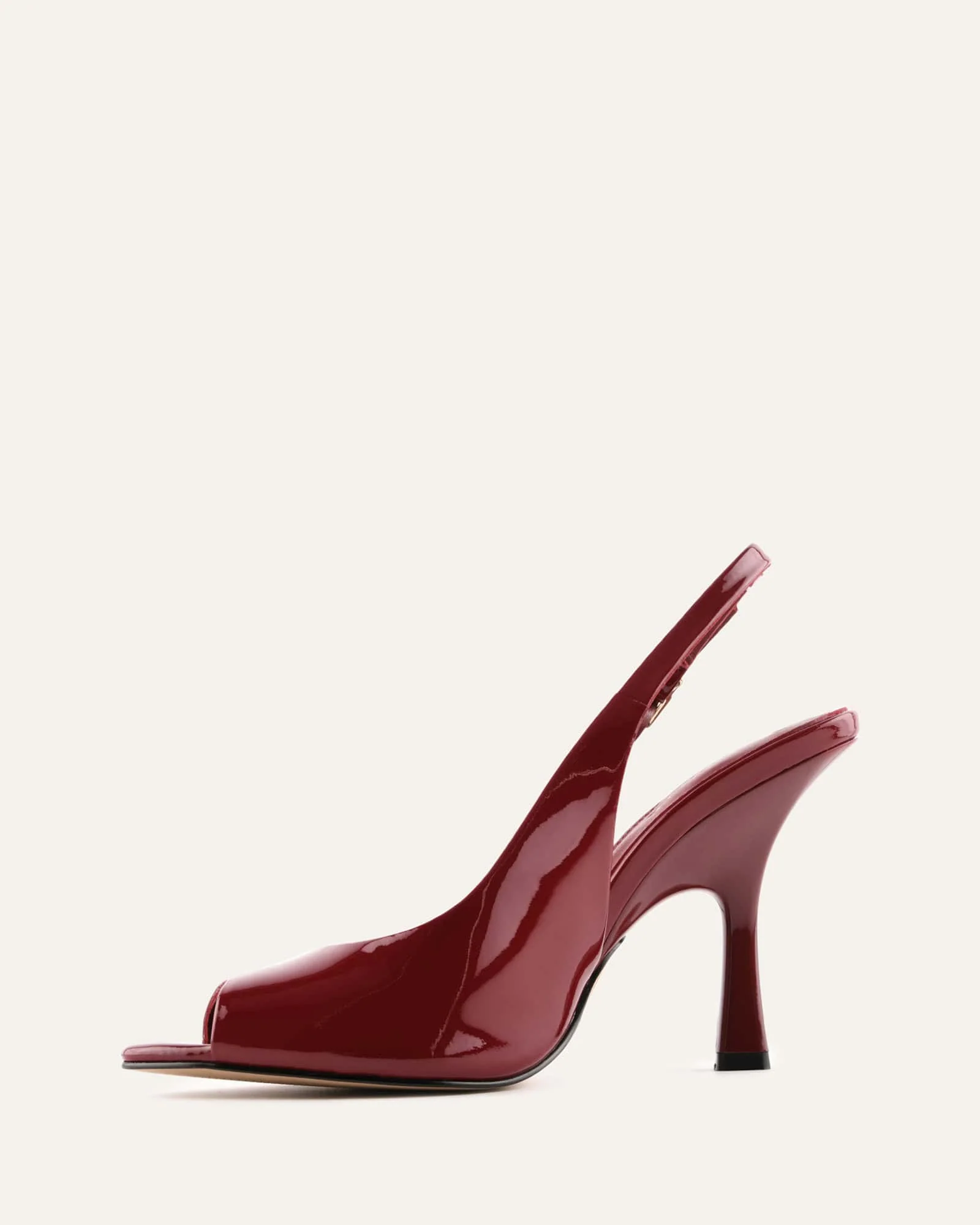 RHODA HIGH HEEL SANDALS RUBY RED PATENT - Image 6
